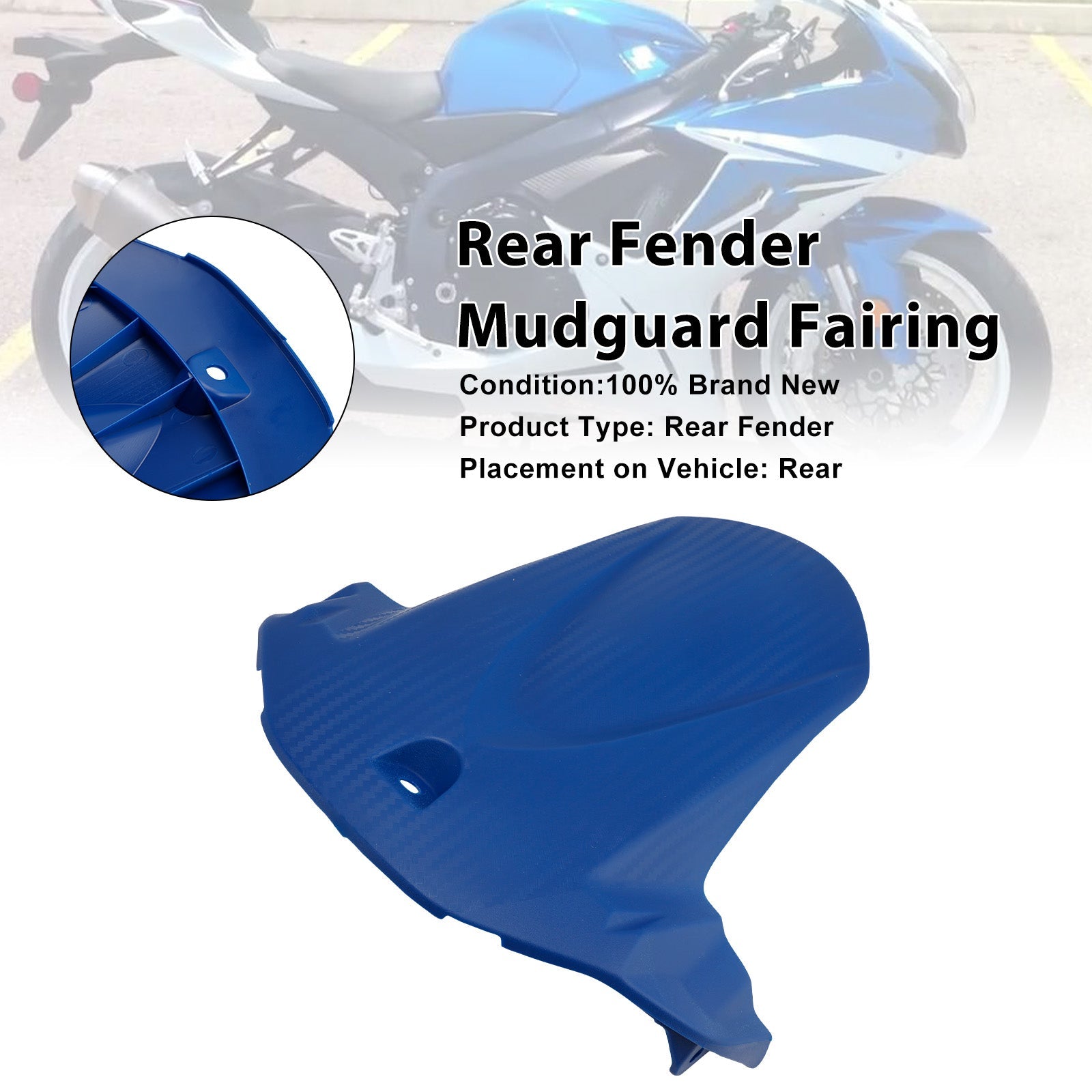Rear Fender Mudguard Fairing For 2011-2025 Suzuki GSX-R750