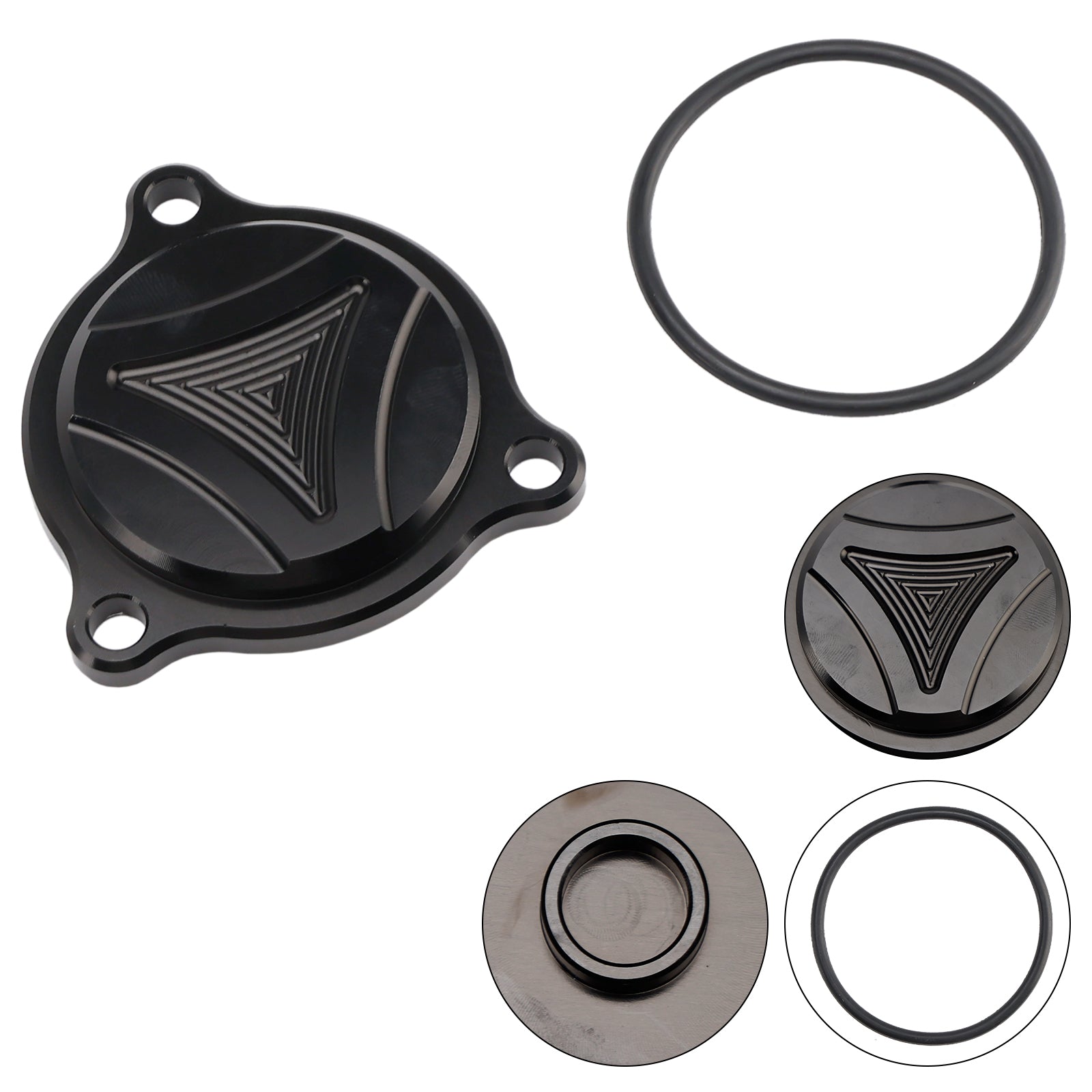 Engine Oil Filter Cover Black For Suzuki LTZ400 LTR450 DRZ400/400E/400S/400SM