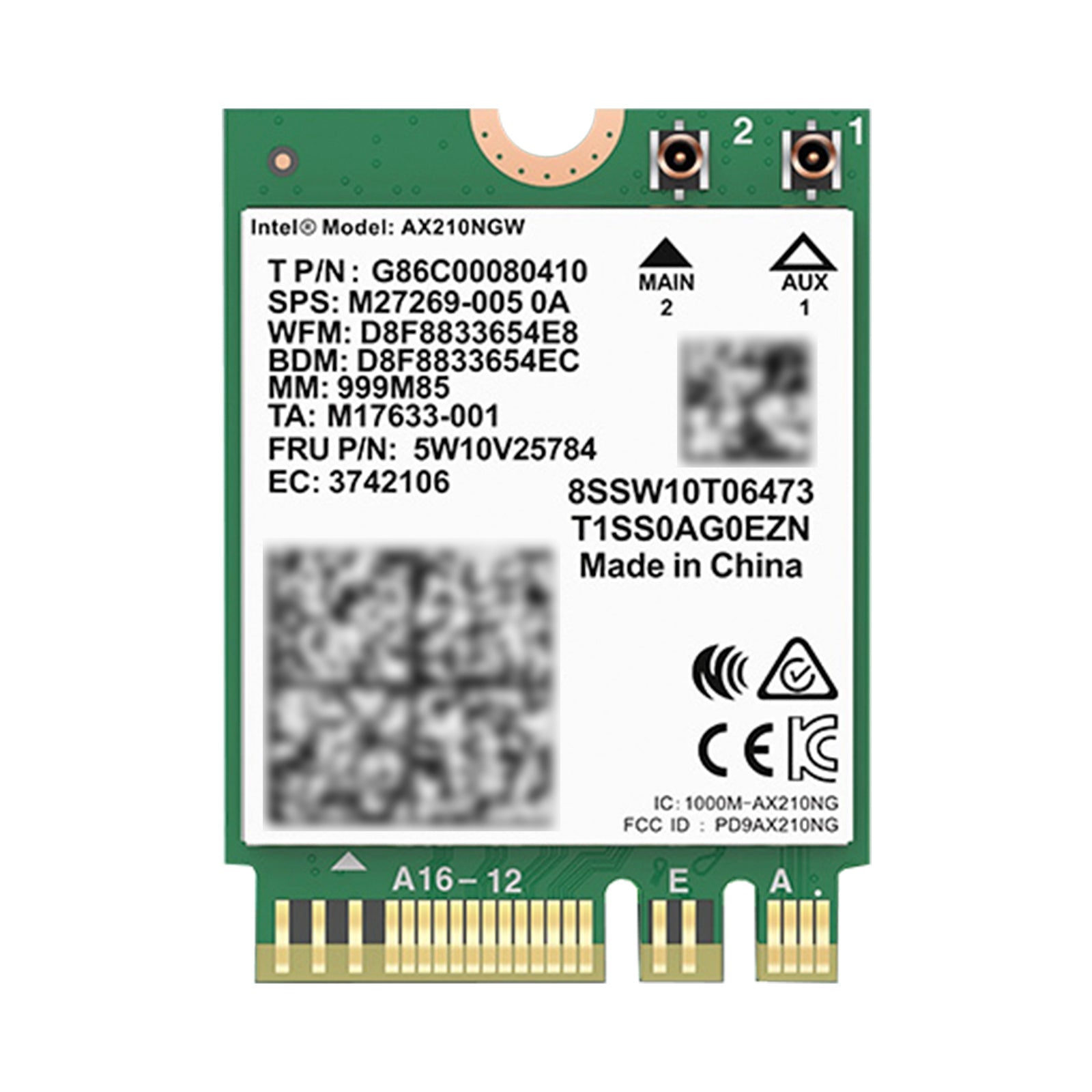 AX210 모듈 Bluetooth 5374Mbps 고속 기가비트 네트워크 카드는 WIFI6을 지원합니다.