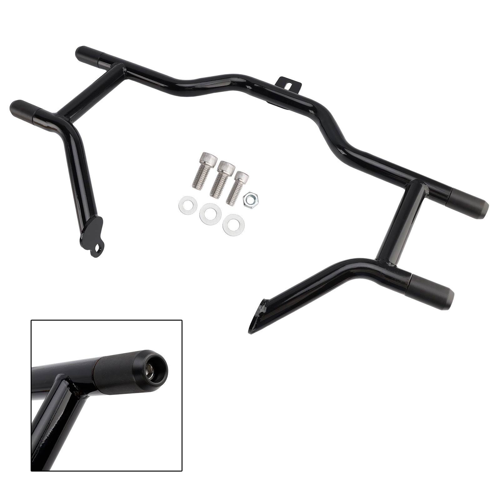 2014-2023 For Harley Road King Police FLHP Engine Guard Crash Bar Frame Protector Bumper Black