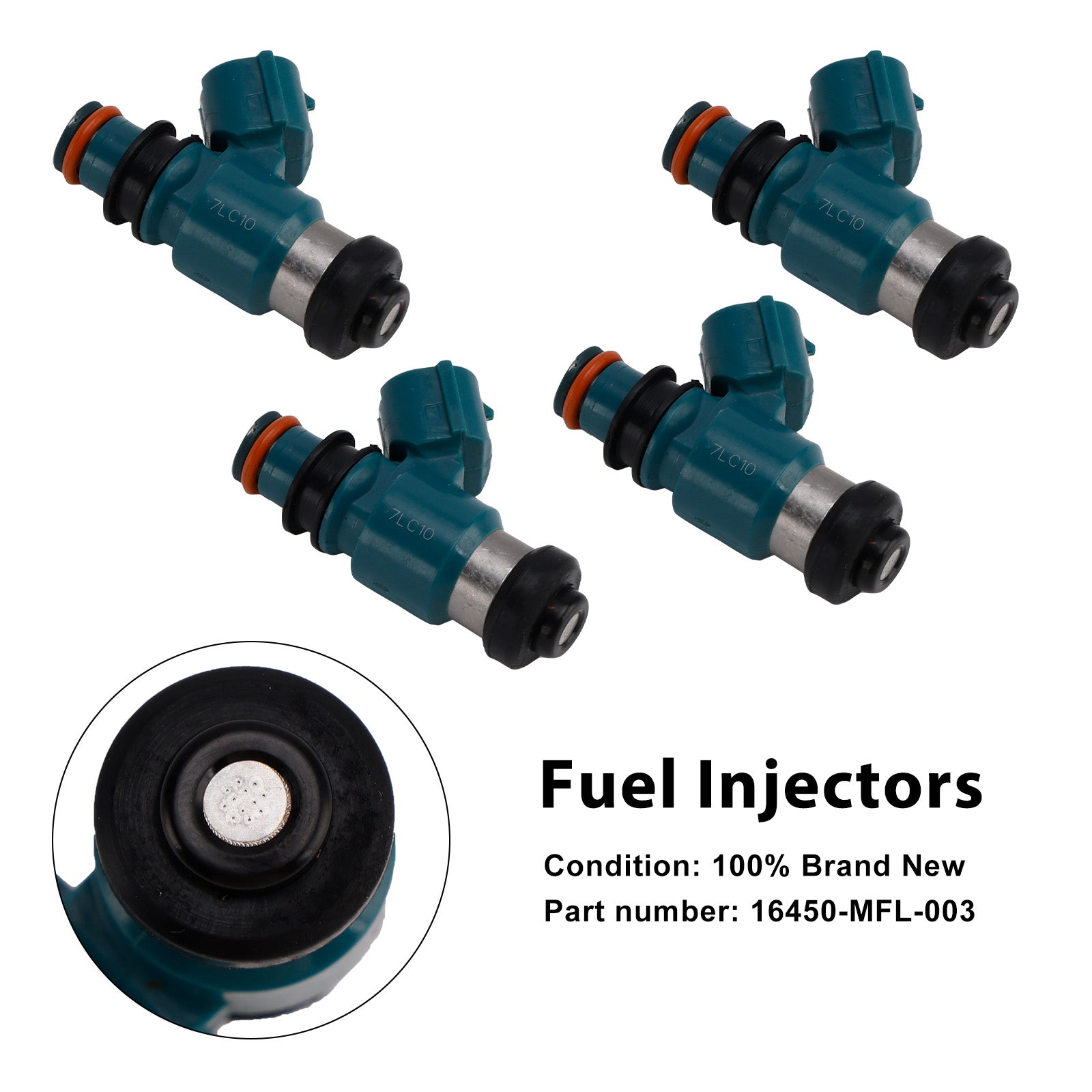 Fuel Injectors Fit for Honda CBR1000RR 08-23 VFR1200F 2010-2017 16450-MFL-003 4PCS 