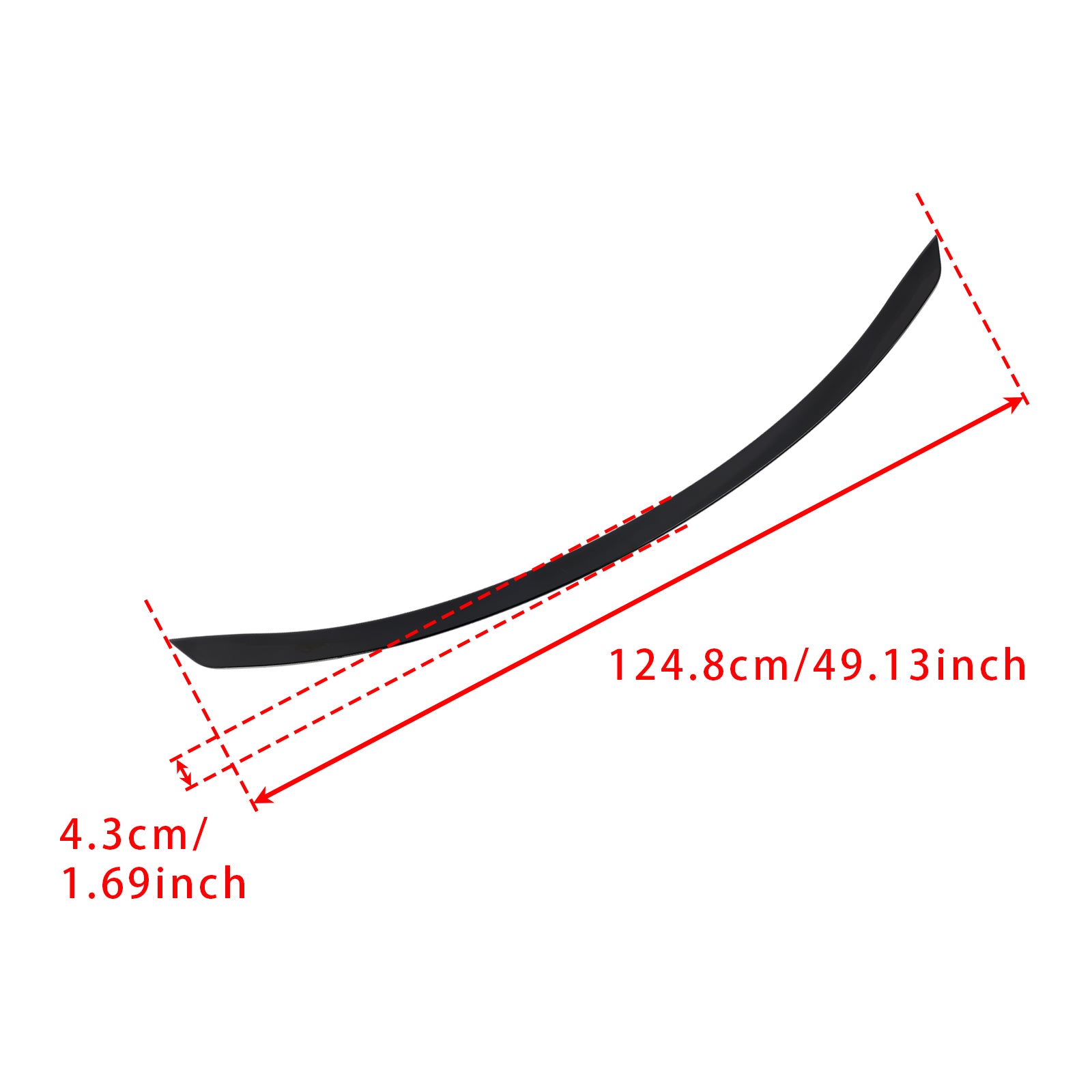 Gloss Black Rear Spoiler For Mercedes-Benz C-Class W206 C63 S Style 2021+