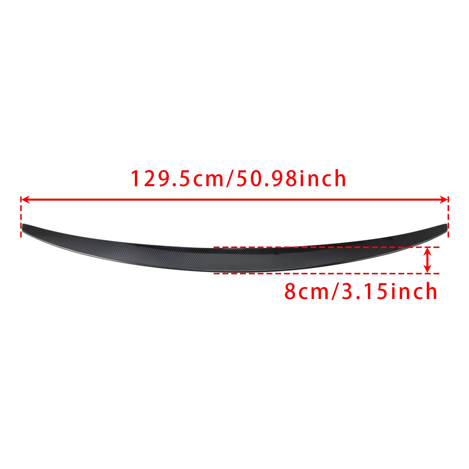 2014-2020 Mercedes-Benz S-Class W222 Carbon Fiber Look Rear Boot Spoiler