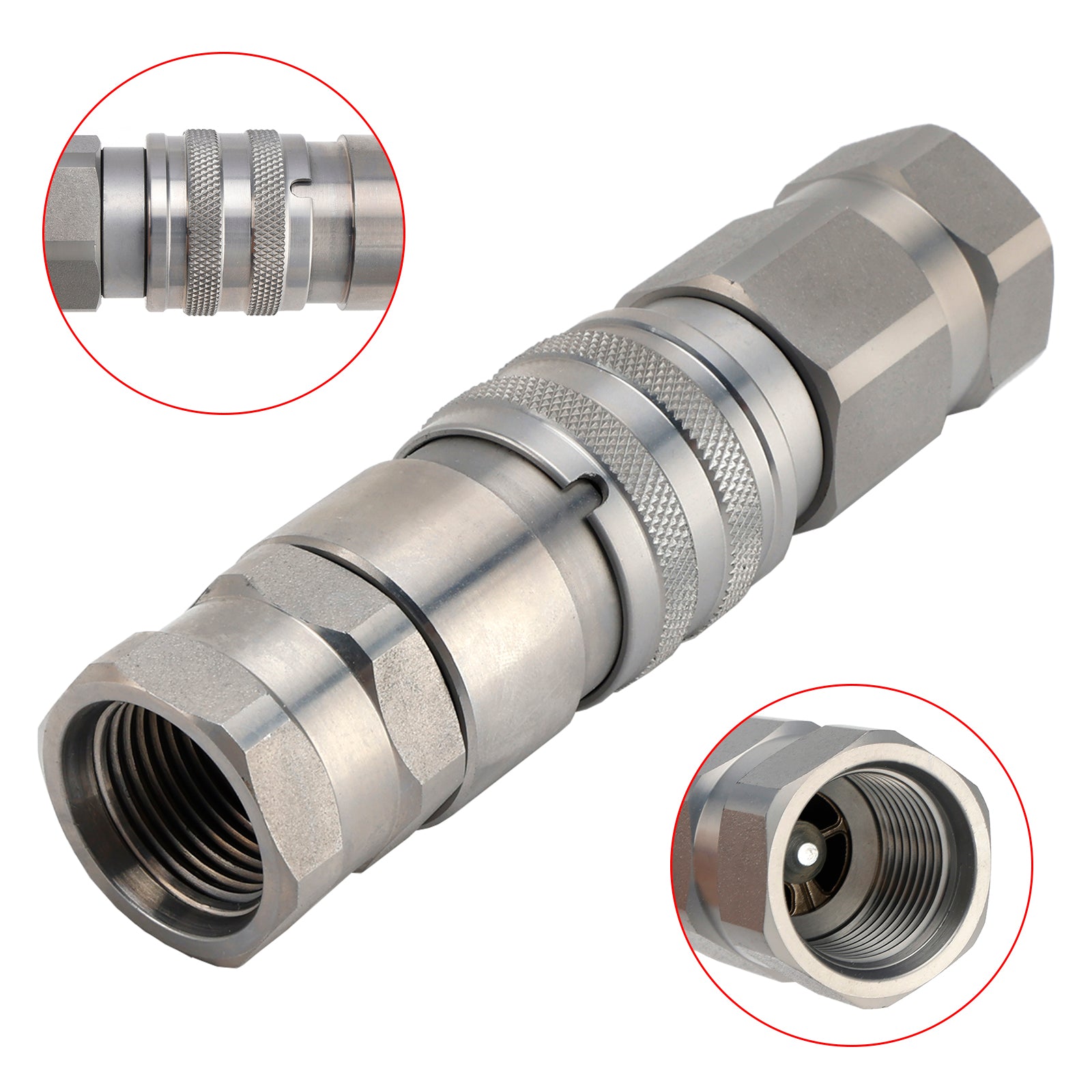 Hydraulic Flat Face Coupler Kit KV14216 AT312470 For John Deere 250 315 326D