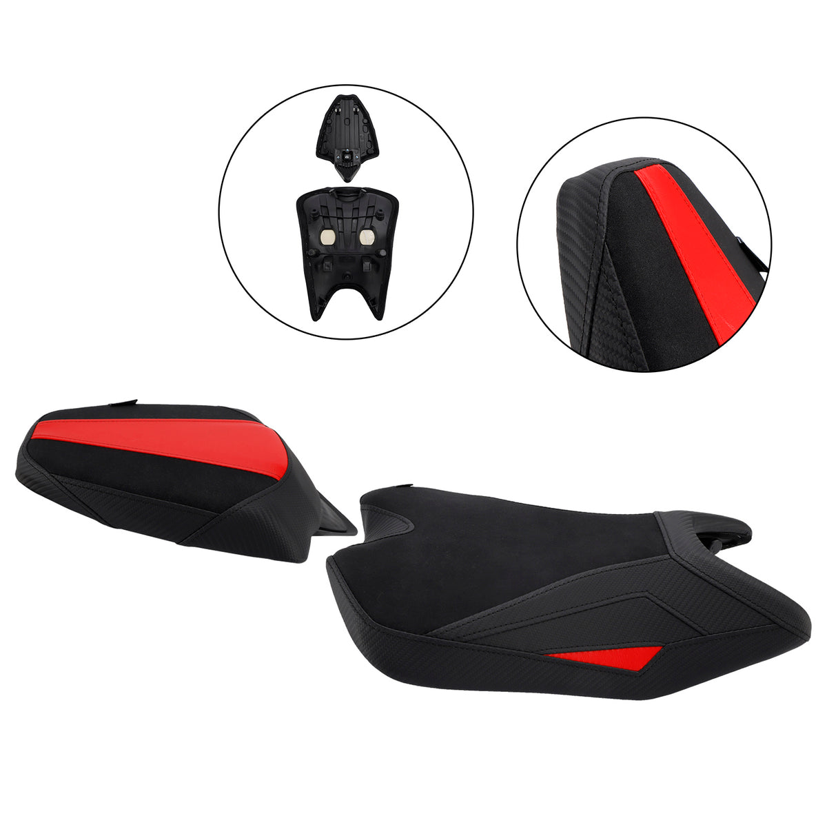 2024-2025 For Aprilia Rs457 Rs 457 Driver&Passenger Seat Kit Cushion Pu Fit Red
