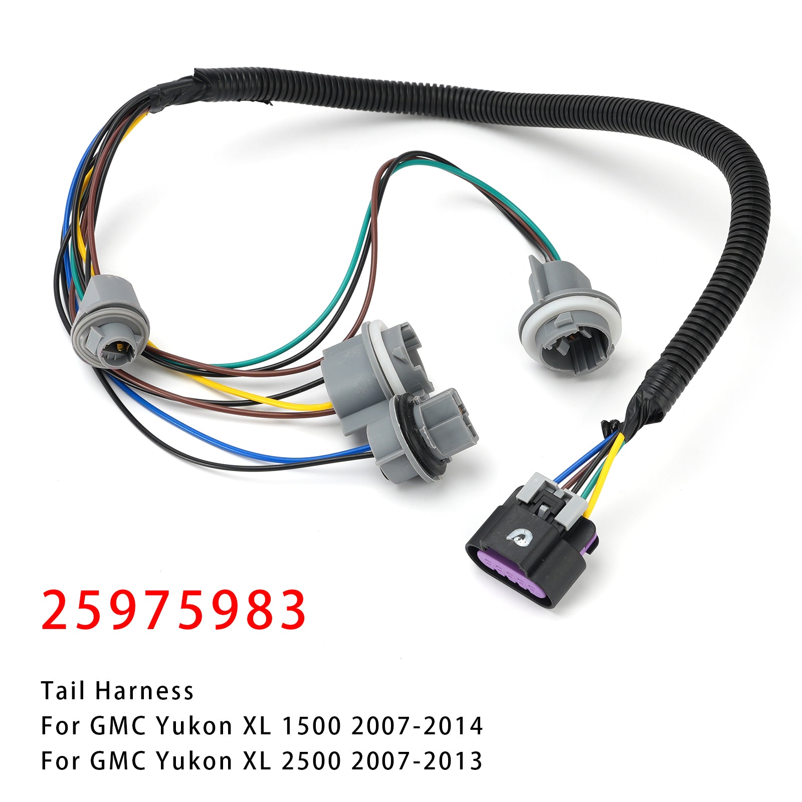 Tail Light Wiring Harness 25975983 For GMC Yukon XL 1500 2500 2007-2014