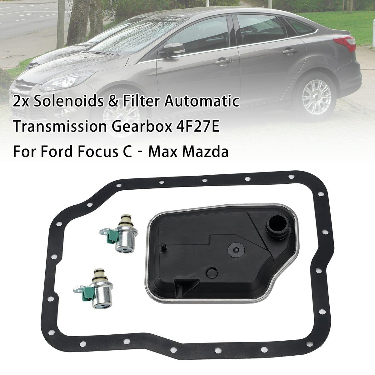 2x Solenoids & Filter Automatic Transmission Gearbox 4F27E For Ford Focus Mazda Generic