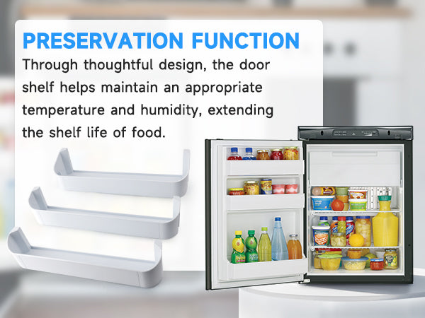 Replacement Refrigerator Door Shelf Kit for Dometic Refrigerator Freezer/Upper/Bottom Door Shelf 29325760166 For Dometic DM2652/ DM2852/ RGE400/ RK400/ RM2451/ RM2452/ RM2453 / RM2551