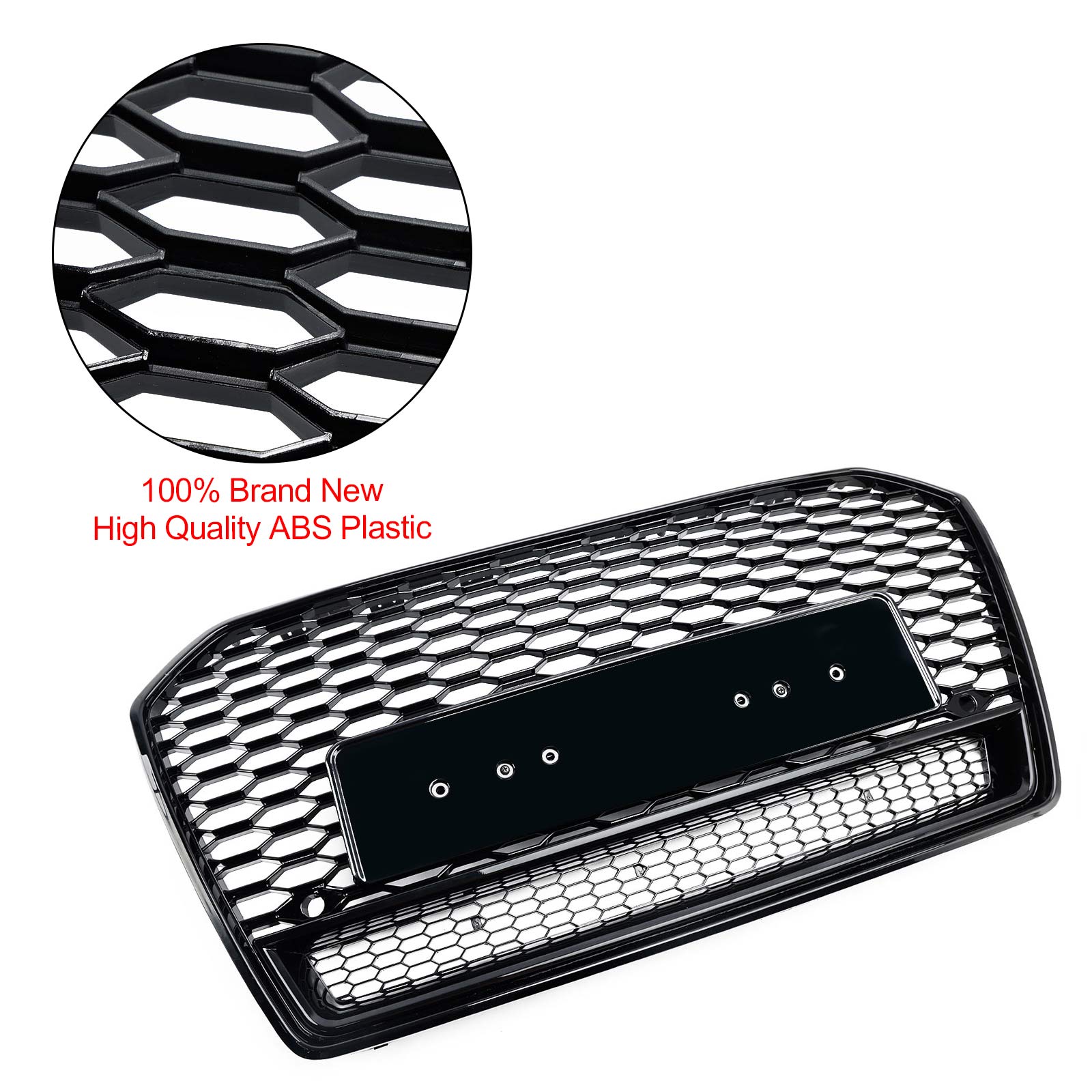 2016 2017 2018 Audi A6 S6 C7 C7PA RS6 Style Honeycomb Mesh Front Grill Grille Black