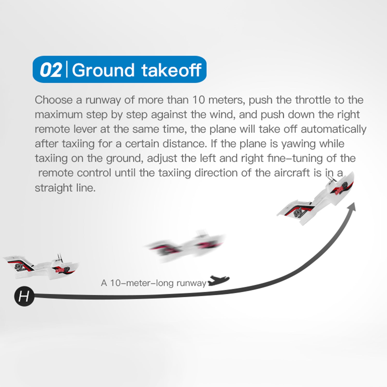 RC Plane For Water Land & Air Aircraft 3Ch Remote With 2 Batteries 2.4Ghz Red