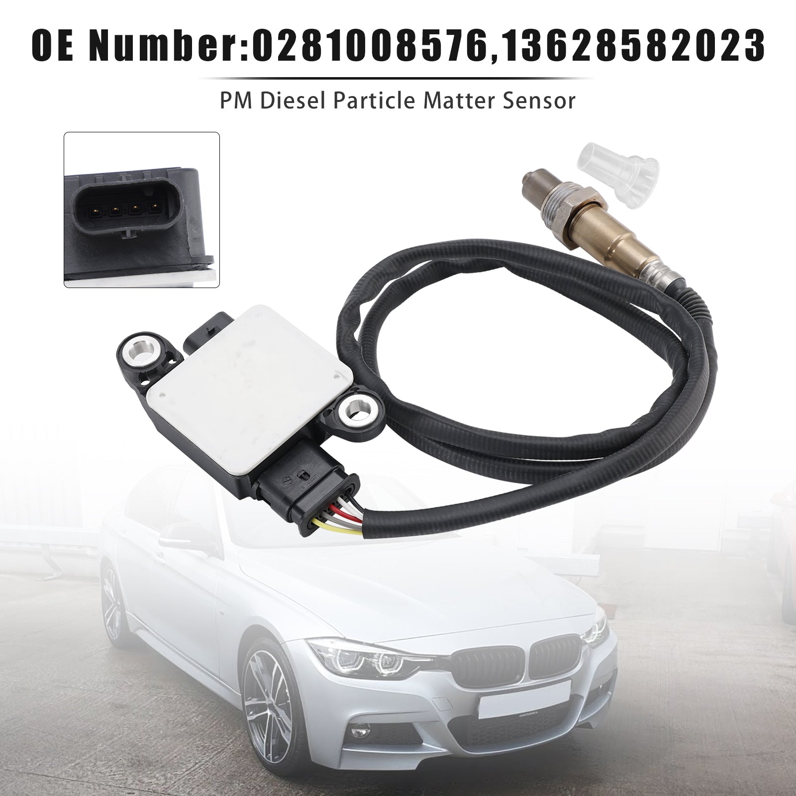 11/2013-06/2020 For BMW 4 Coupe (F32, F82) 430 d Coupe Diesel RWD 24 Valves PM Diesel Particle Matter Sensor 13628582023