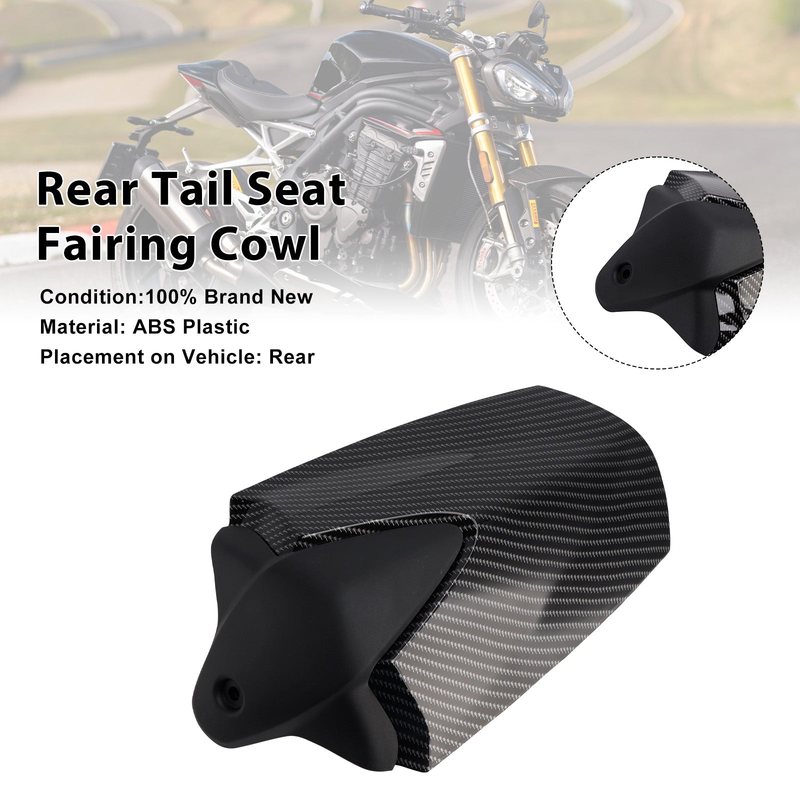 2021-2024 For Speed Triple 1200 RS Rear Tail Seat Fairing Cowl Cover