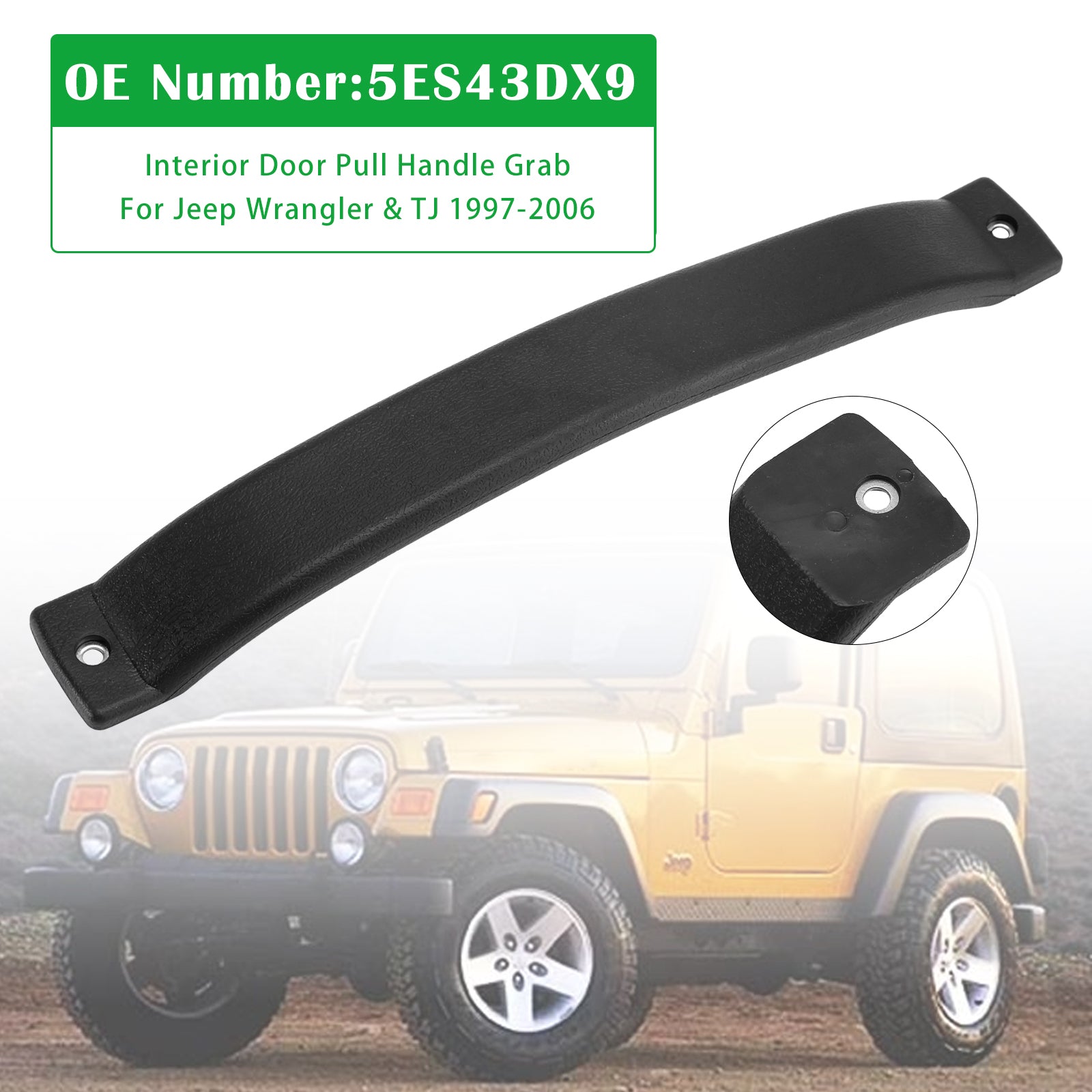 1997-2006 Jeep Wrangler & TJ 1x Interior Door Pull Handle Grab 5ES43DX9