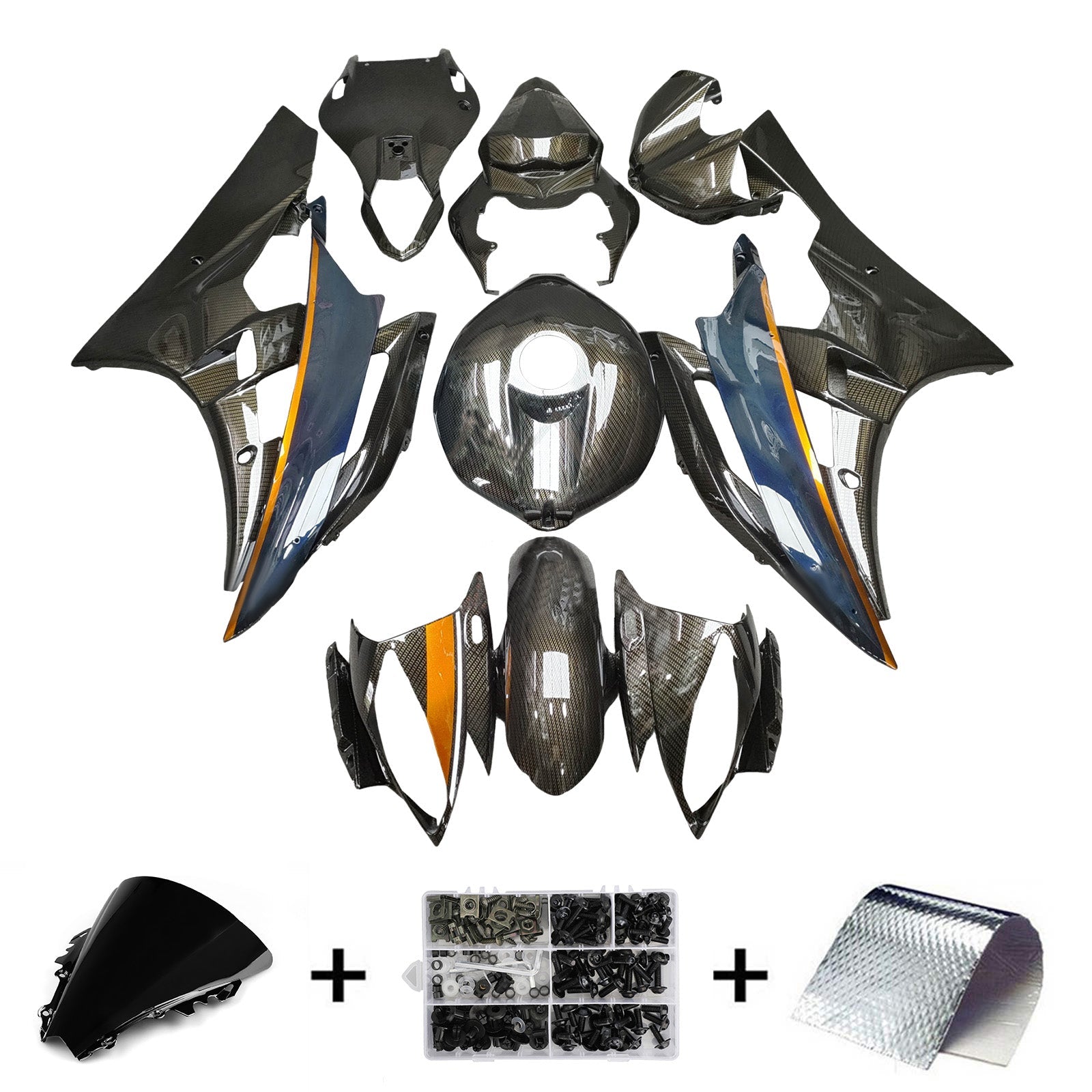 Injection Fairing Kit Bodywork Plastic ABS For Yamaha YZFR6 YZF-R6 2006-2007
