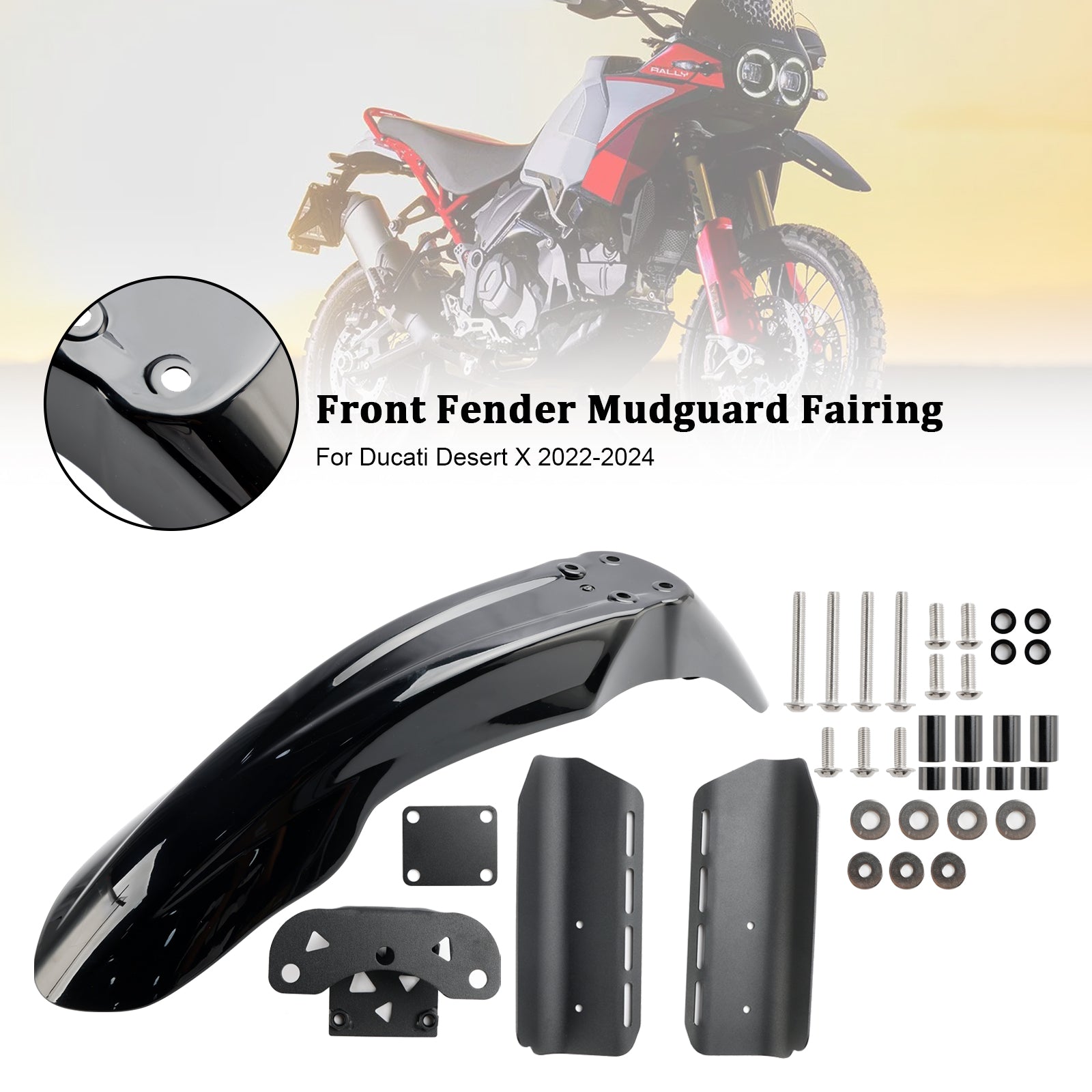Front Fender Mudguard Fairing Cowl For Ducati Desert X 2022-2024