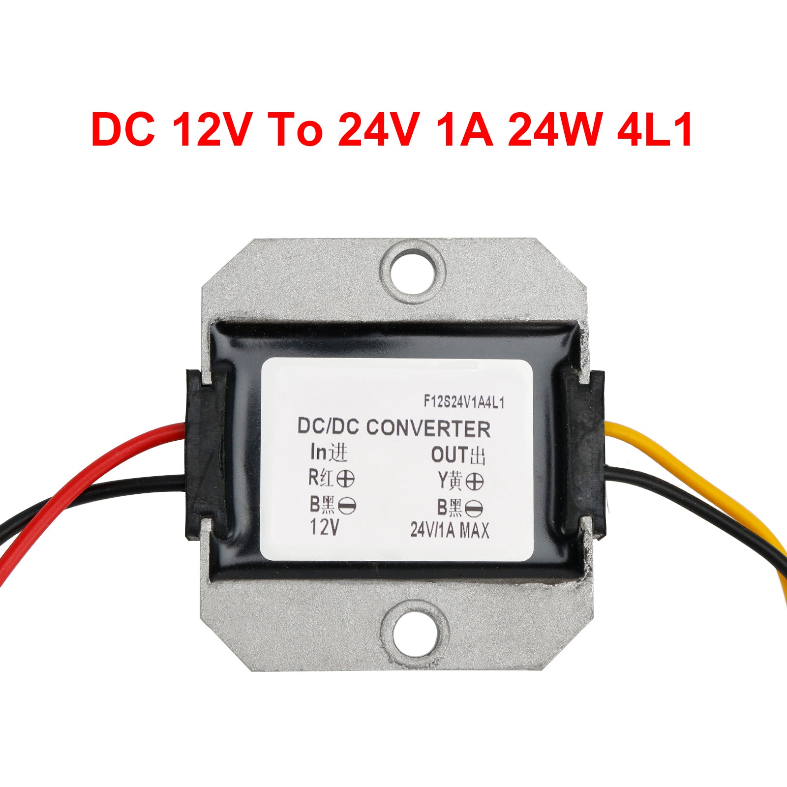1A Waterproof DC/DC Converter Power Supply Regulator 12V Step Up To 24V