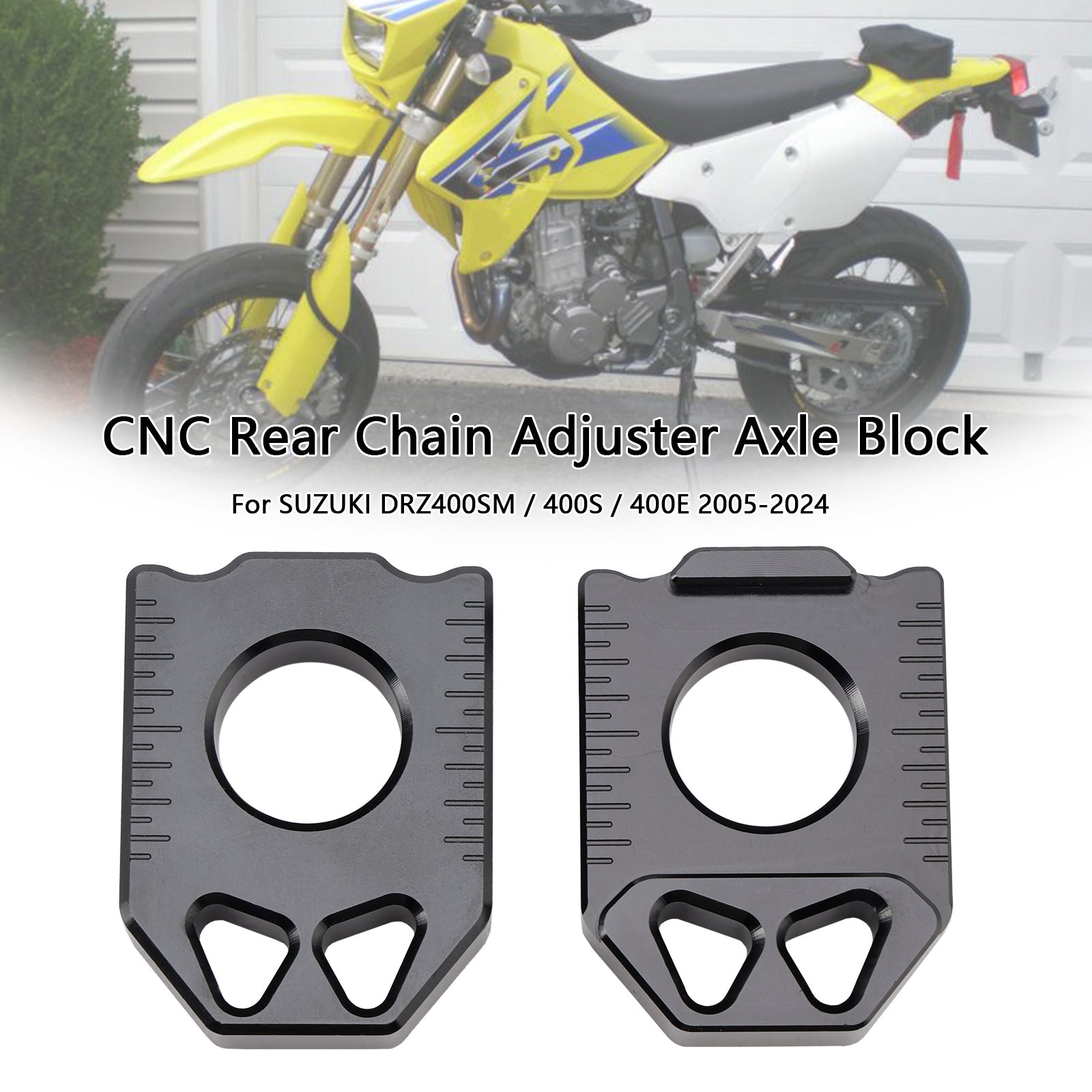 2005-2024 SUZUKI DRZ400SM 400S 400E CNC Rear Chain Adjuster Axle Block