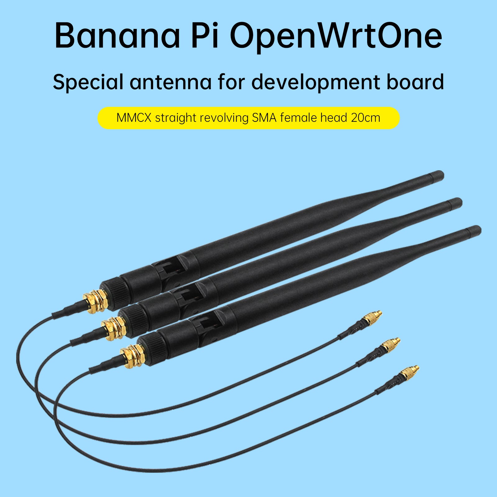 Banana Pi Openwrtone Dedicated MMCX Straight to SMA Female External Antenna