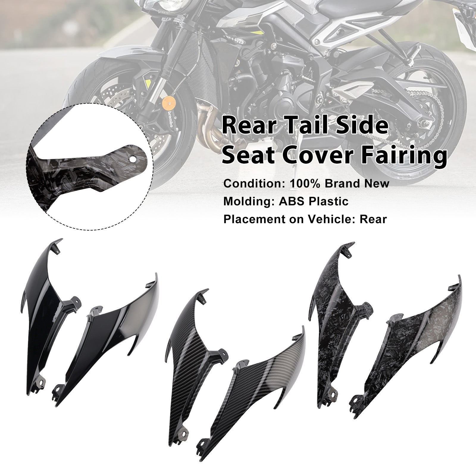 2020-2025 Street Triple 765 R RS Rear Tail Side Seat Cover Fairing