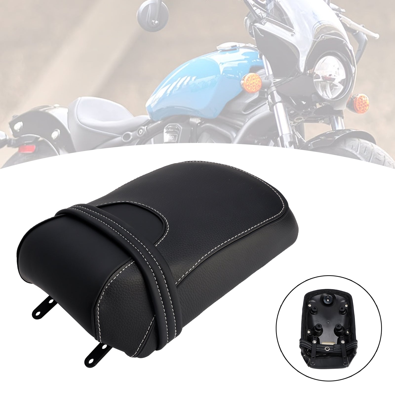 2025 For Indian Scout Bobber Limited +Tech Rear Seat Passenger Cushion Flat Black