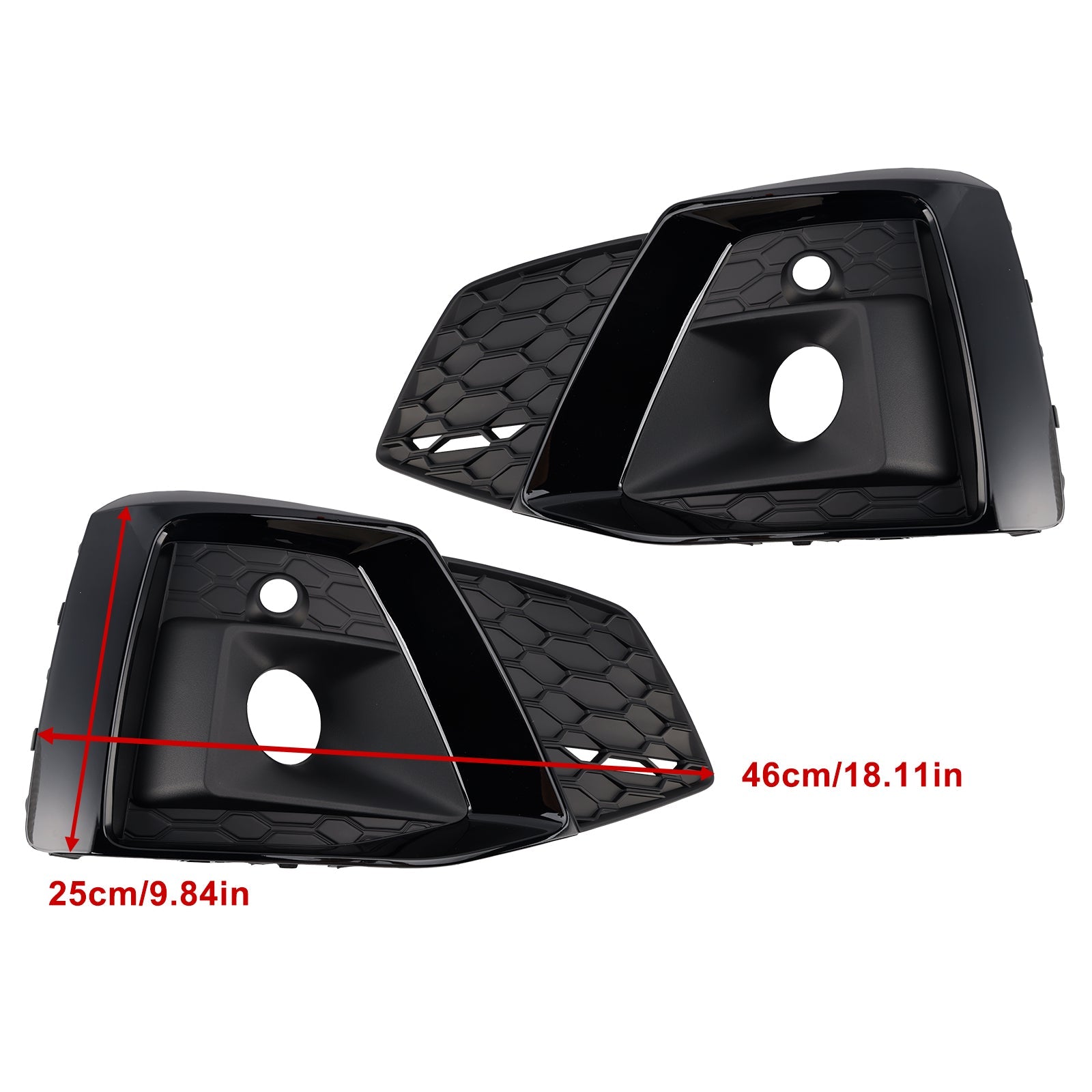 2020-2023 Audi A5 S-line S5 2PCS Front Bumper Fog Light Cover Grille 8W6807682T3Q7