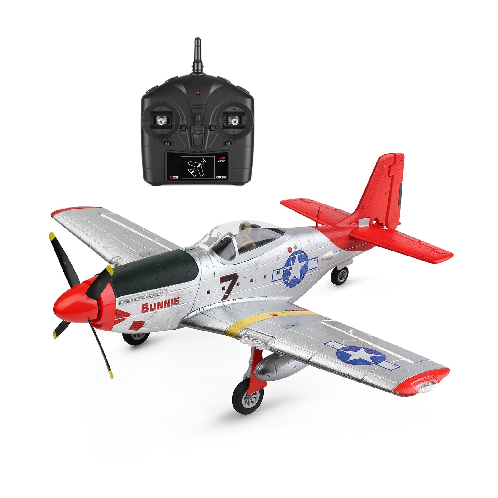 WLtoys XK A280 RC P51 Fighter 4CH Airplane 3D/6G Fixed Wing Brushless Motor Toy