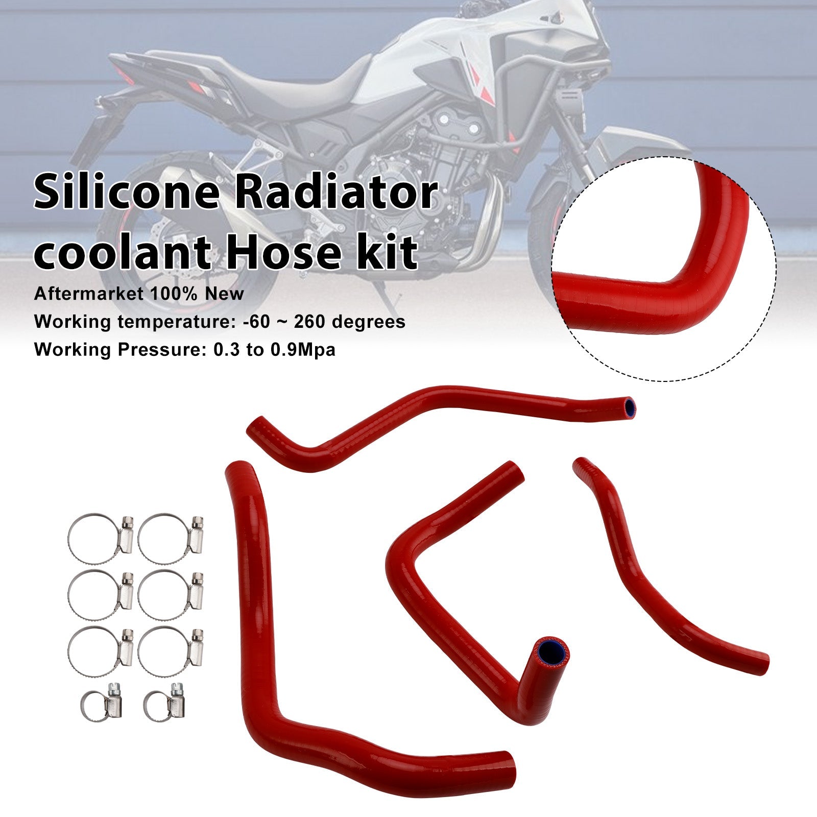 Silicone Radiator coolant Hose For Honda NX400 NX500 CB500 CB500F/X/R