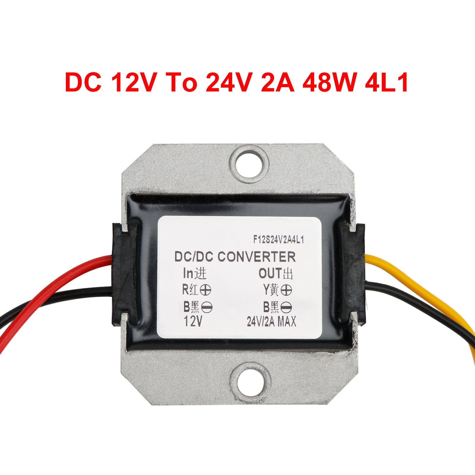 Waterproof DC 12V to 24V 2A Step-Up Power Supply Converter Regulator