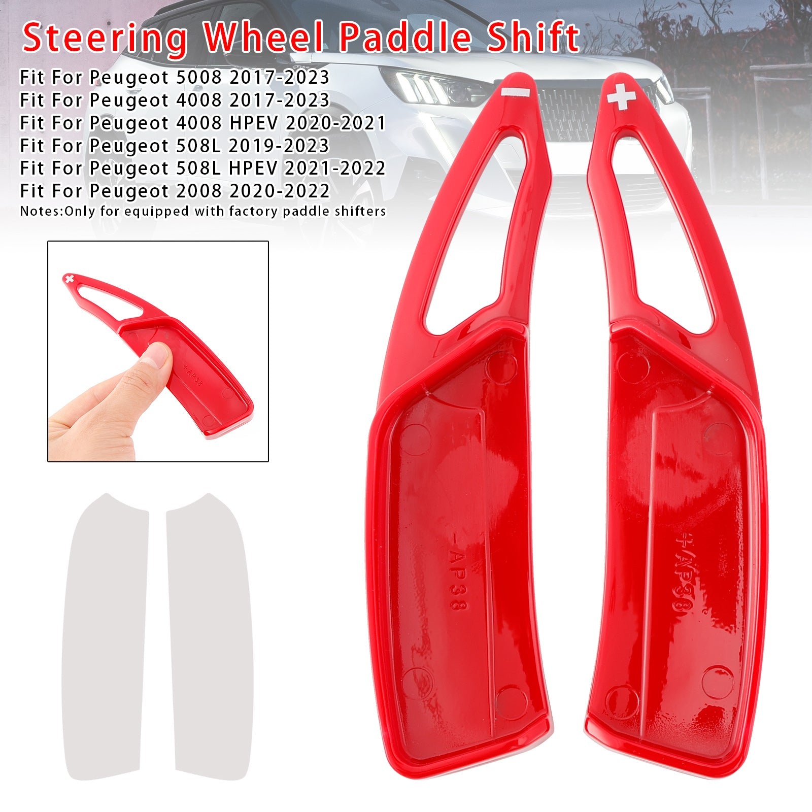 Steering Wheel Paddle Shifter Extension Fit For Peugeot 2017-2023