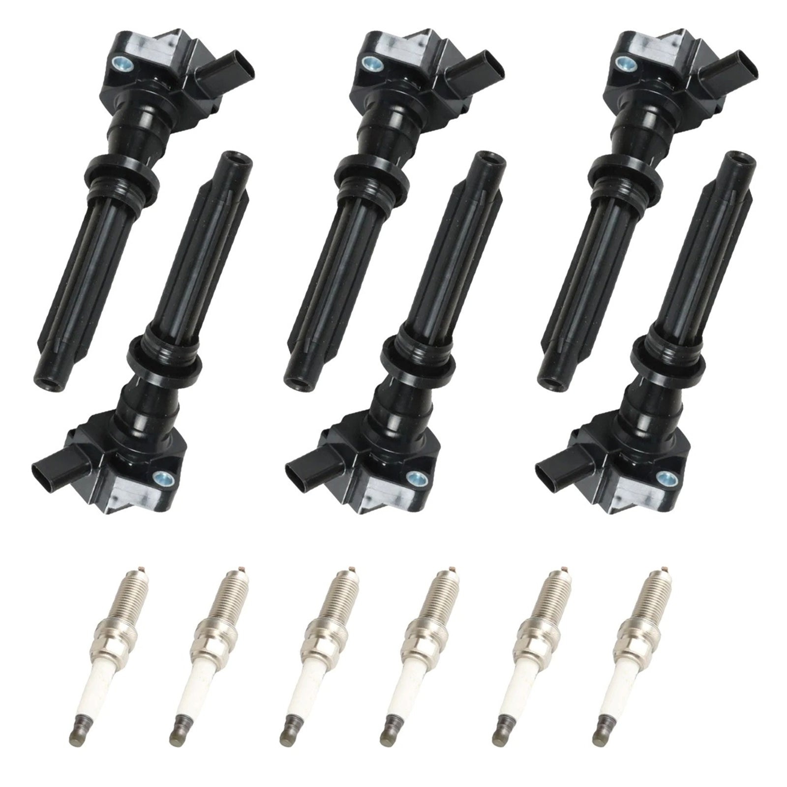 6 Ignition Coils Spark Plugs For Land Rover Range Rover Sport V6 3.0L GAS 2014-2018 UF730