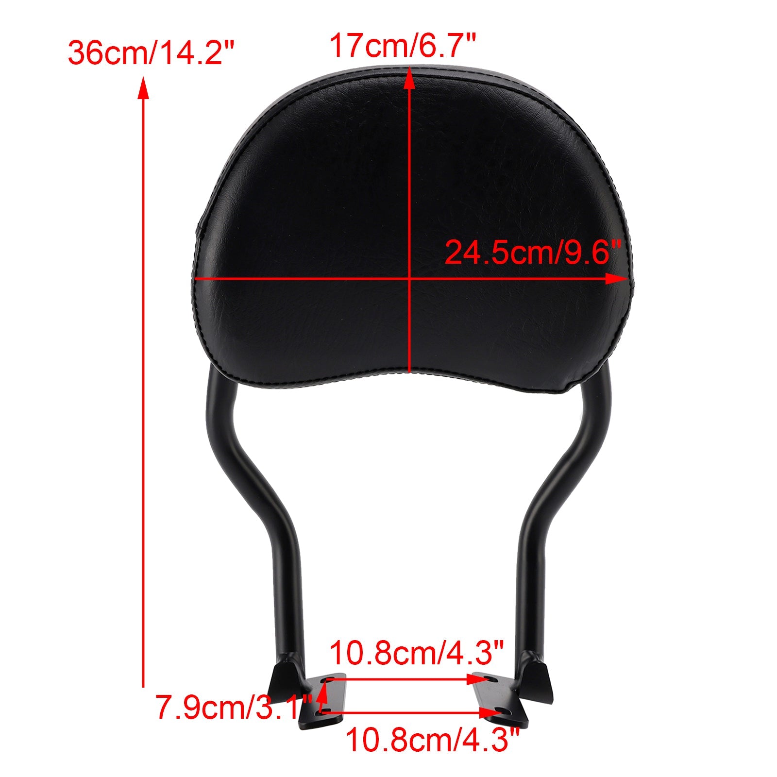 2023-on Royal Alloy GP250 Sidecar Passenger Sissy Bar Backrest for