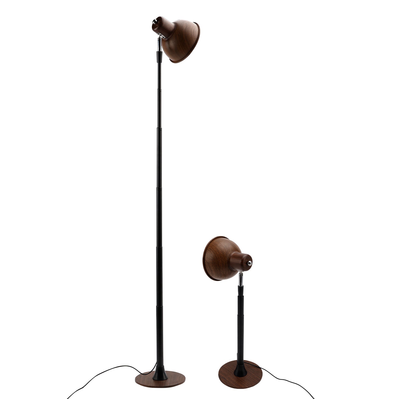 Dimmable for Living Room/Office-Black Adjustable LED Floor & Table Lamp 3 Colors