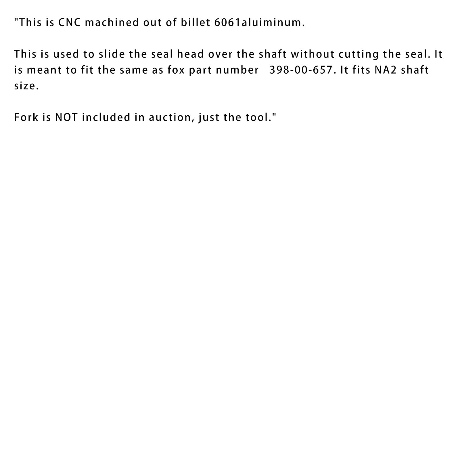 Bullet Sealhead to Shaft Tool- clone of FOX FLOAT NA 2398-00-657 Seal installer