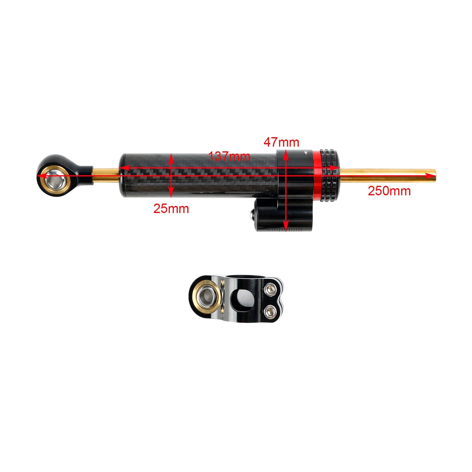 범용 오토바이 용 스티어링 댐퍼 스태빌라이저 브래킷 장착 키트