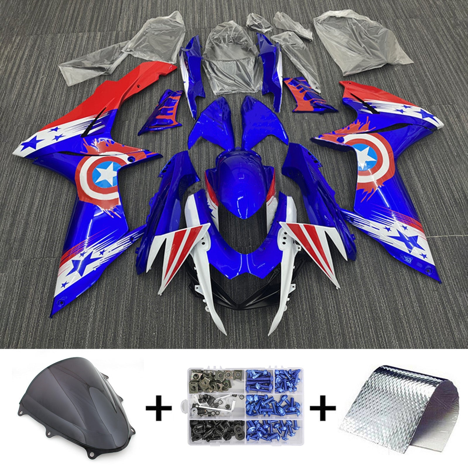 Amotopart Suzuki GSXR 600/750 2011-2025 K11 Fairing Kit Bodywork Plastic ABS