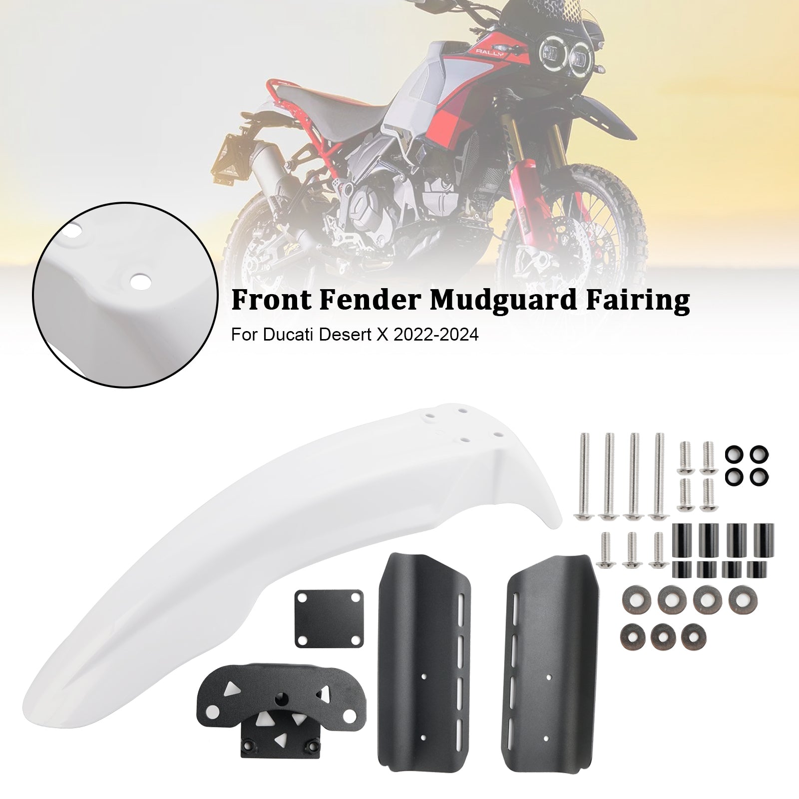 Front Fender Mudguard Fairing Cowl For Ducati Desert X 2022-2024