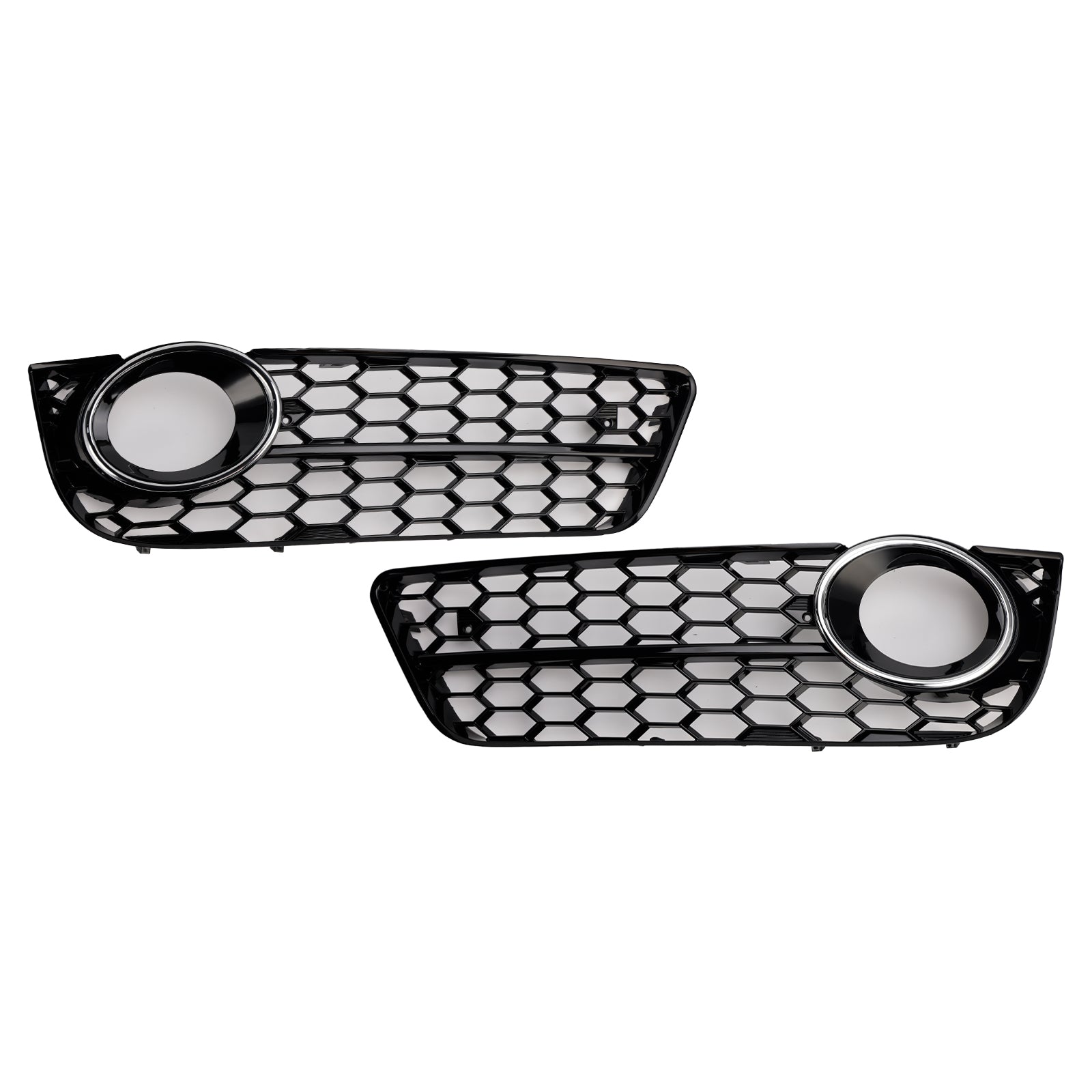 2007-2011 Audi A5 2PCS Honeycomb Front Fog Lamp Cover Grille Grill 1522024