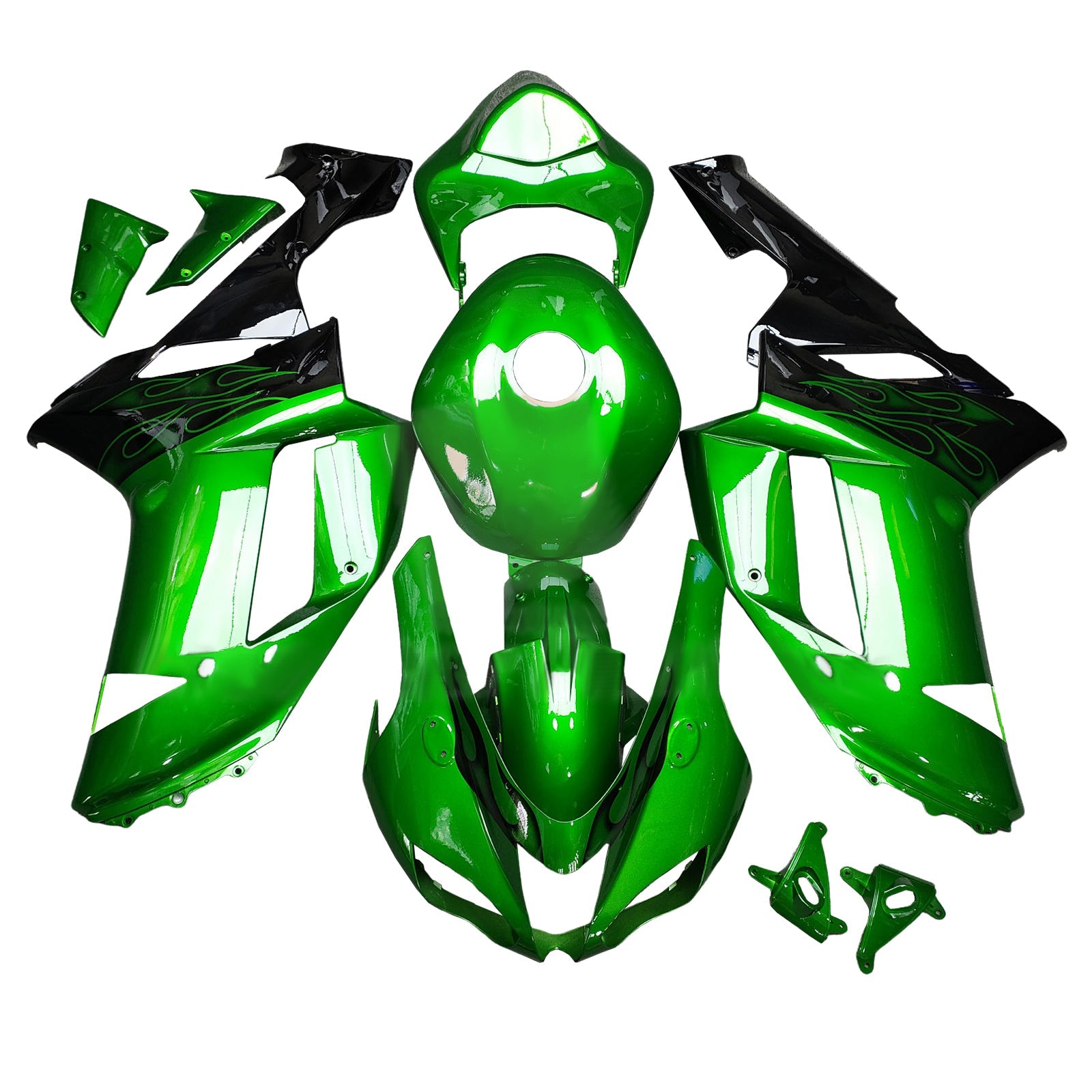 Injection Fairing Kit Bodywork Plastic ABS fit For Kawasaki ZX6R 636 2007-2008