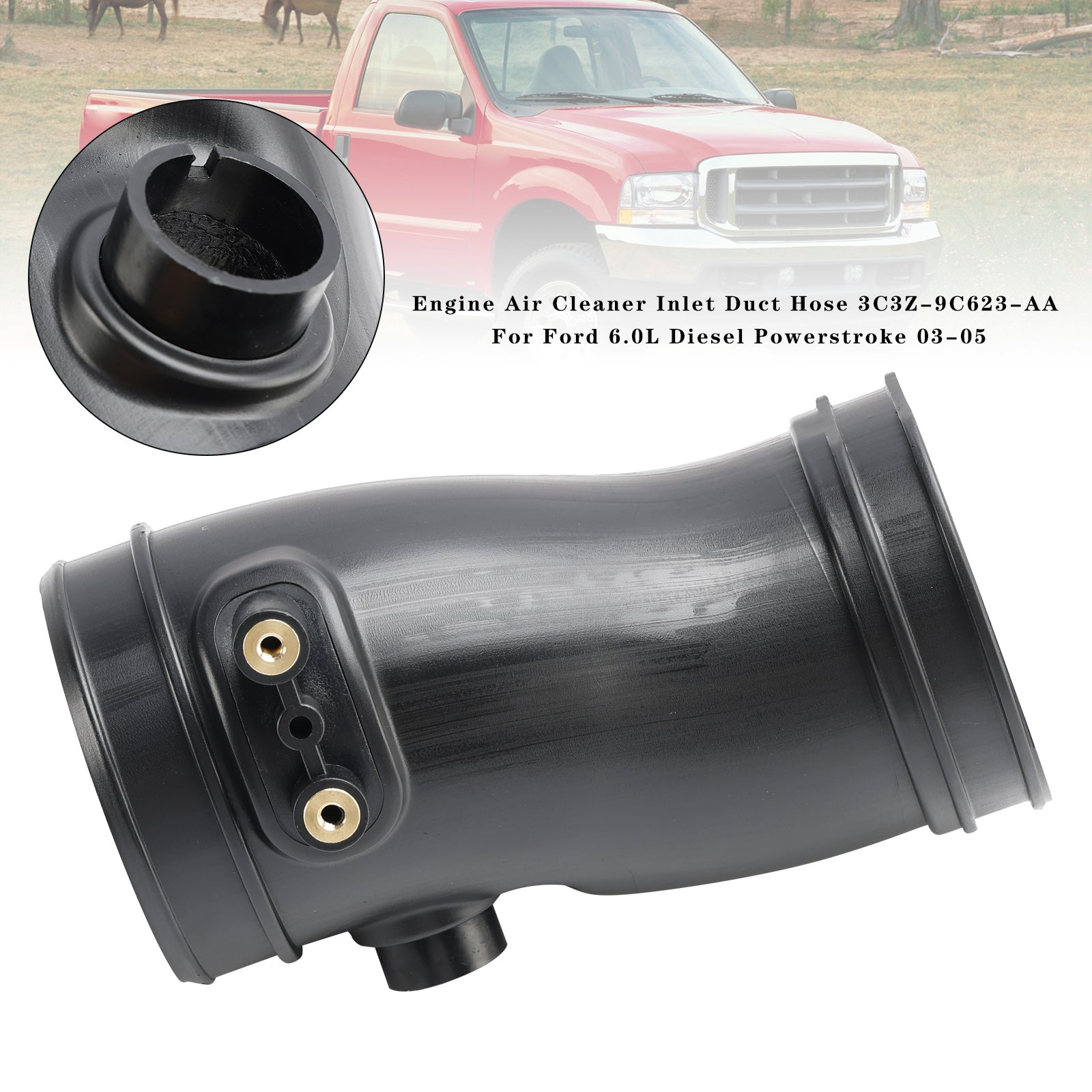 Engine Air Cleaner Inlet Duct Hose 3C3Z-9C623-AA For Ford 6.0L Diesel 03-05