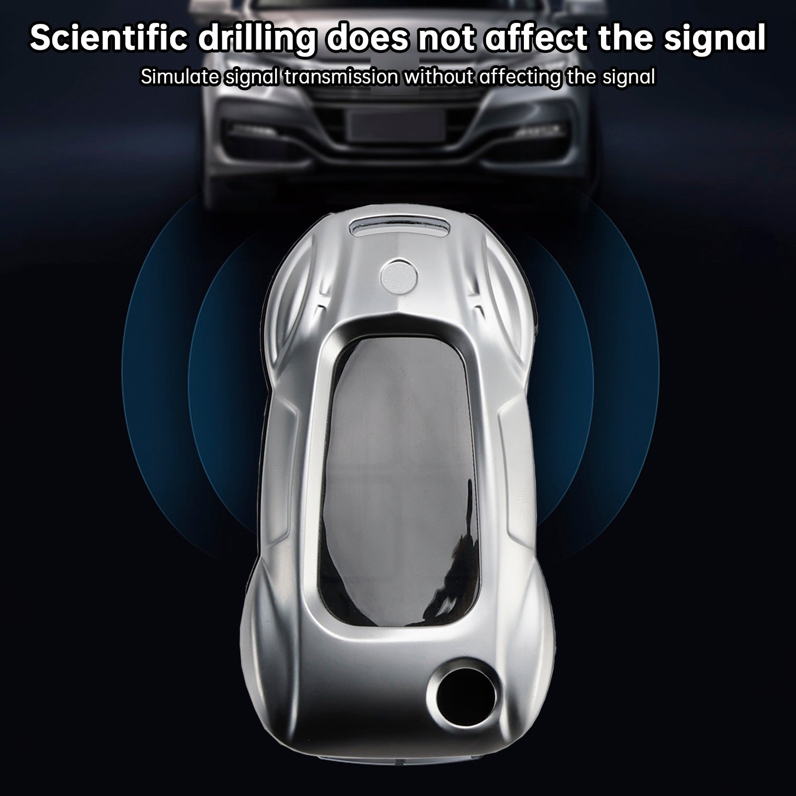 Audi A1 A3 S3 Leather Alloy Zinc Car Key Silvery Case Cover