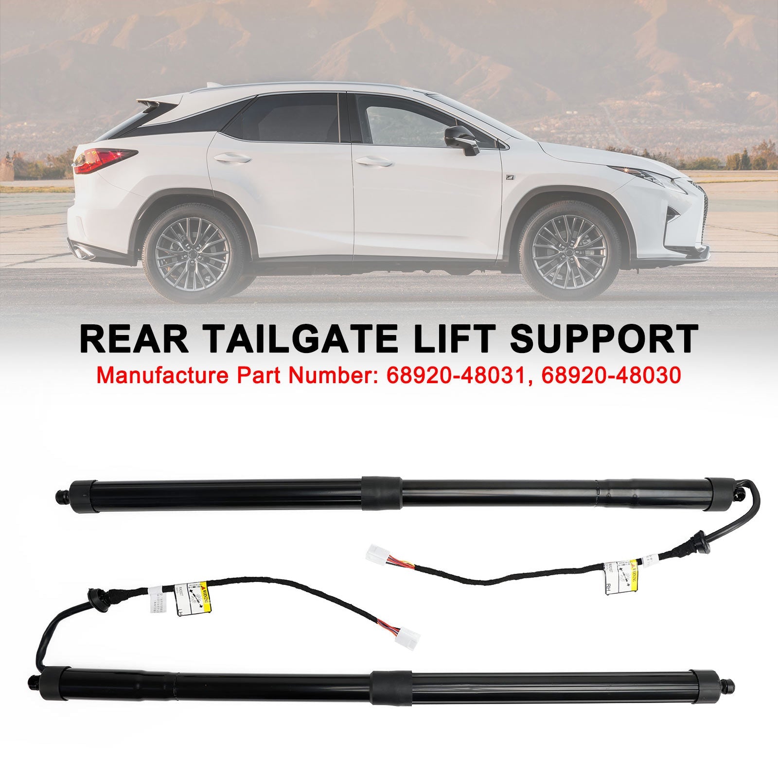 2PCS Rear Tailgate Support Struts 6892048031 Fit Lexus RX350 RX450h 2016-2019