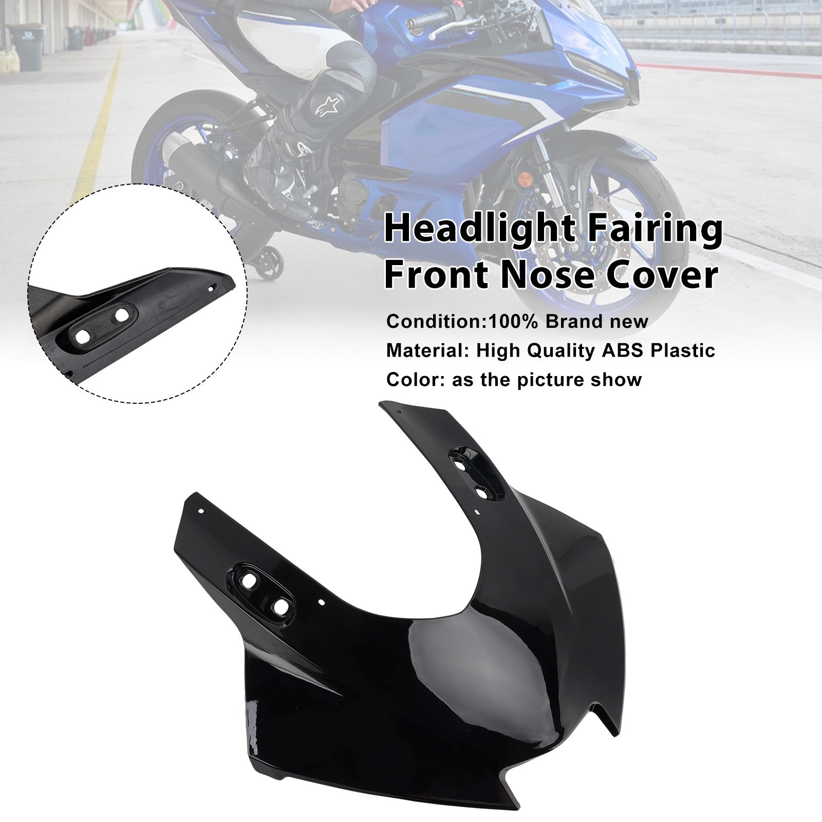 2025-2026 Yamaha YZF-R3 R25 Headlight Fairing Front Nose Cover