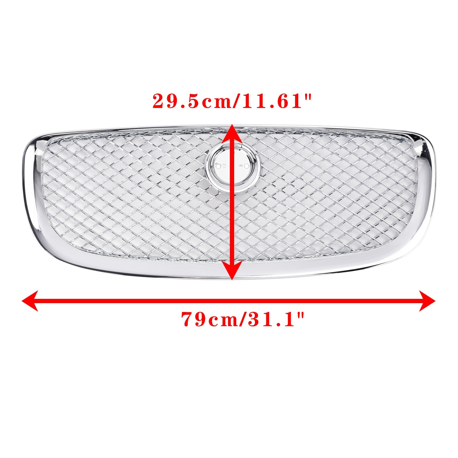 Chrome Front Bumper Grill Grille Fit Jaguar XJ 2010-2015