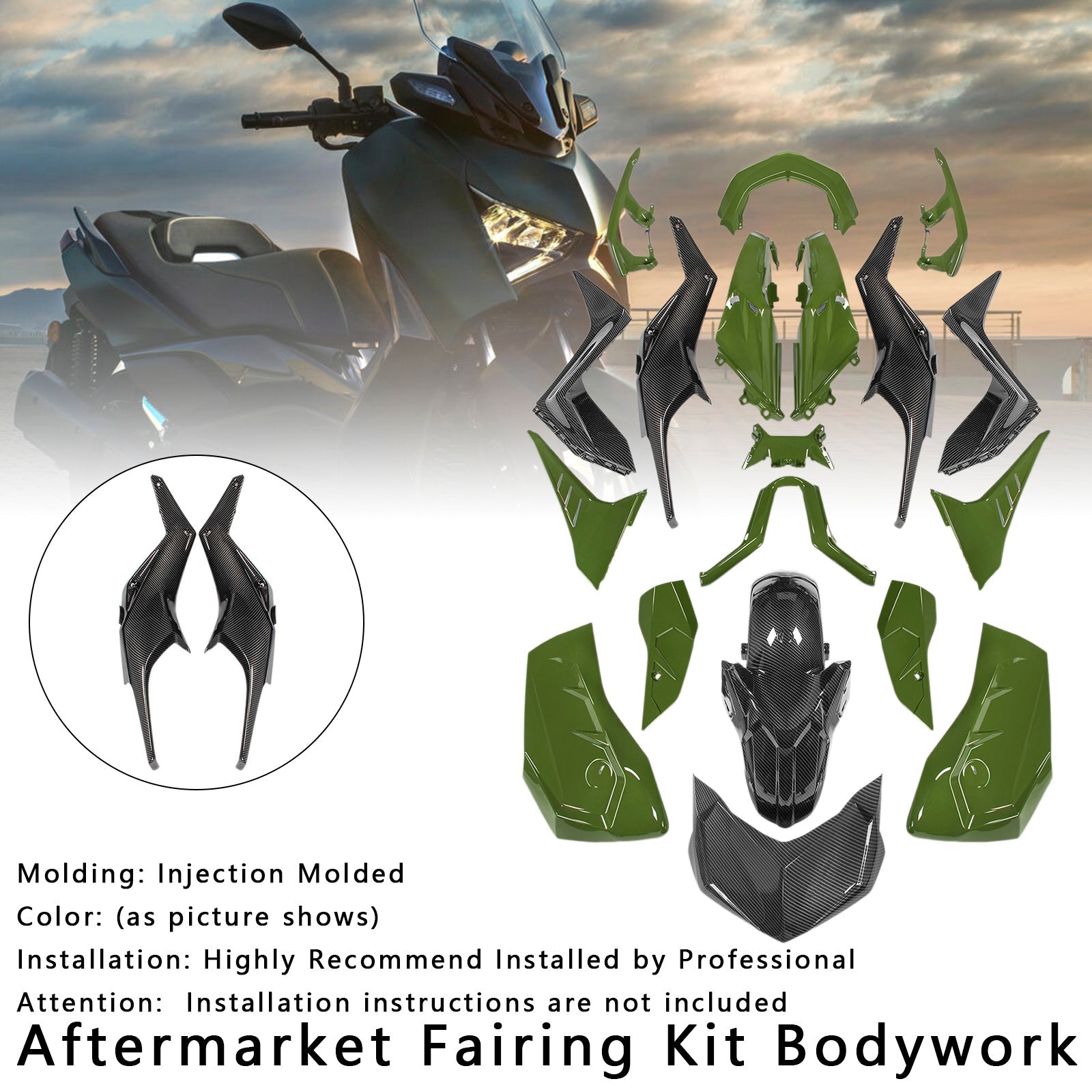2023-2024 Yamaha X-MAX 300 XMAX Injection Bodywork Fairing Kit