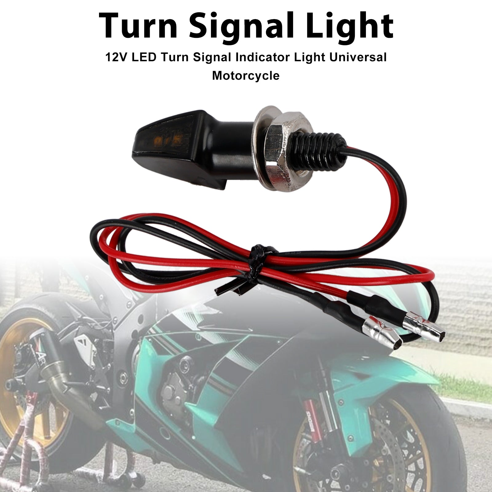 12V LED Turn Signal Indicator Light 8mm Universal Motorcycle For Yamaha
