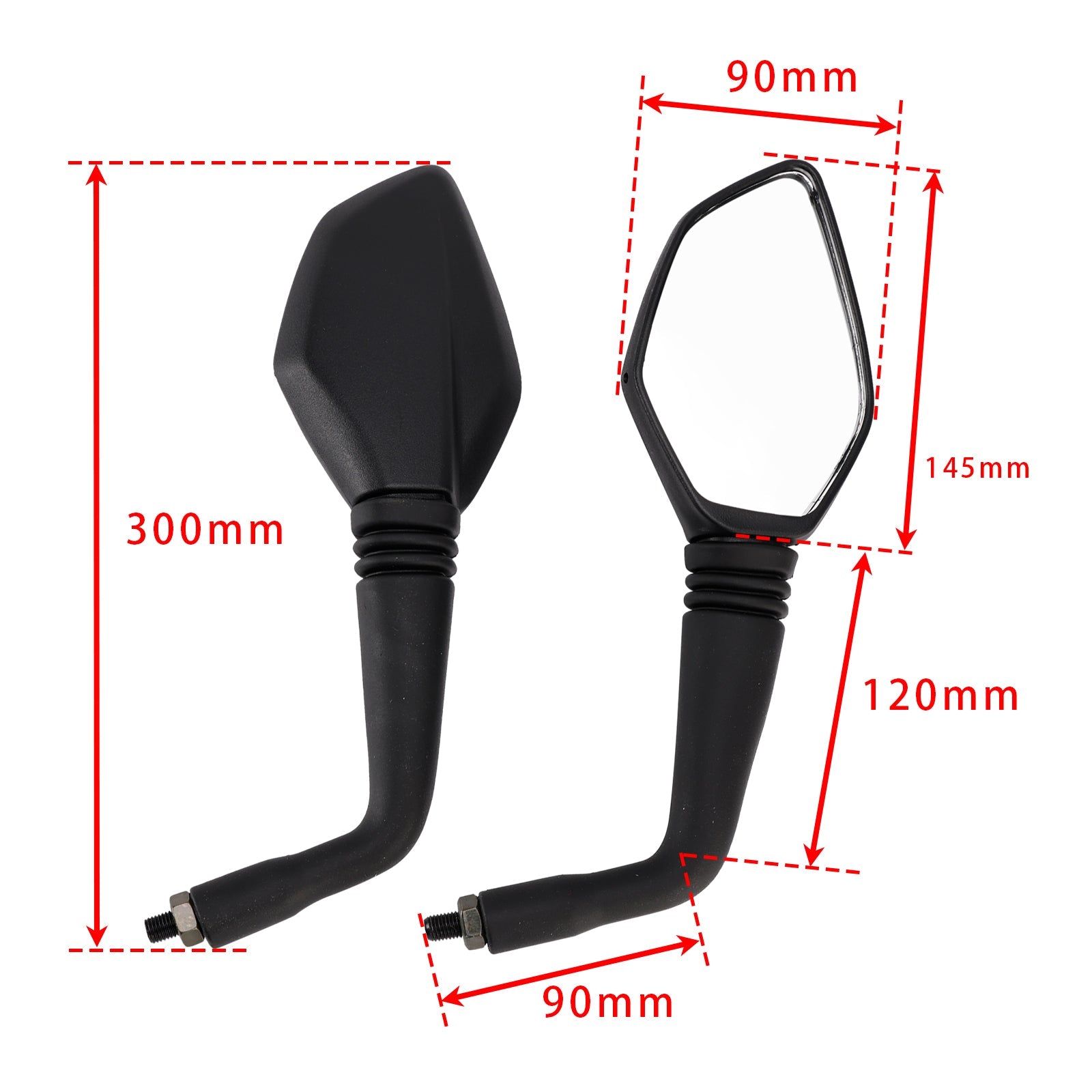 Rear View Mirror Set LH & RH For Duke 125 200 250 390 Adventure 390 2011-2025