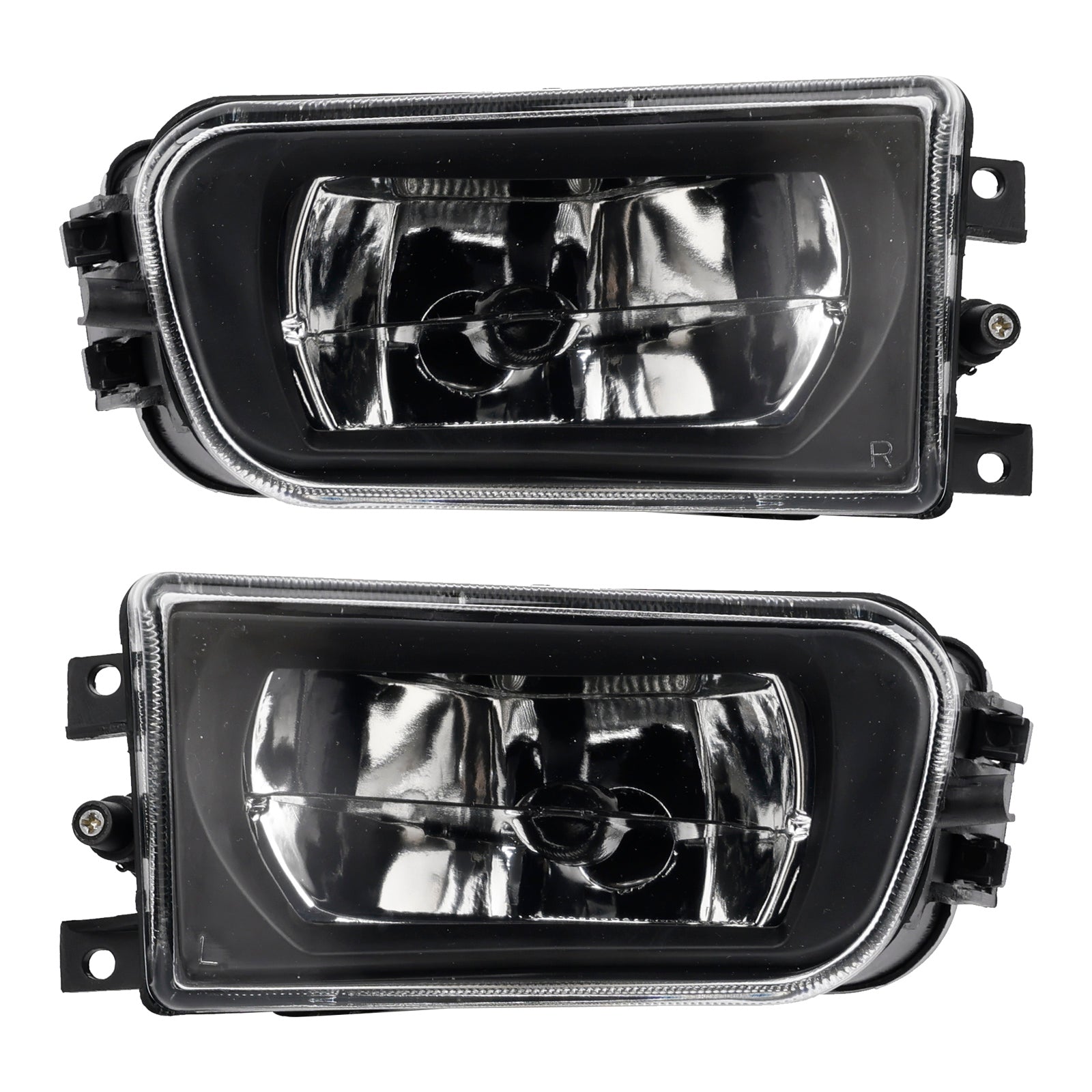 Pair Front Bumper Fog Light Lamp Housing Shell For BMW E39 5-Serise 1995-1998