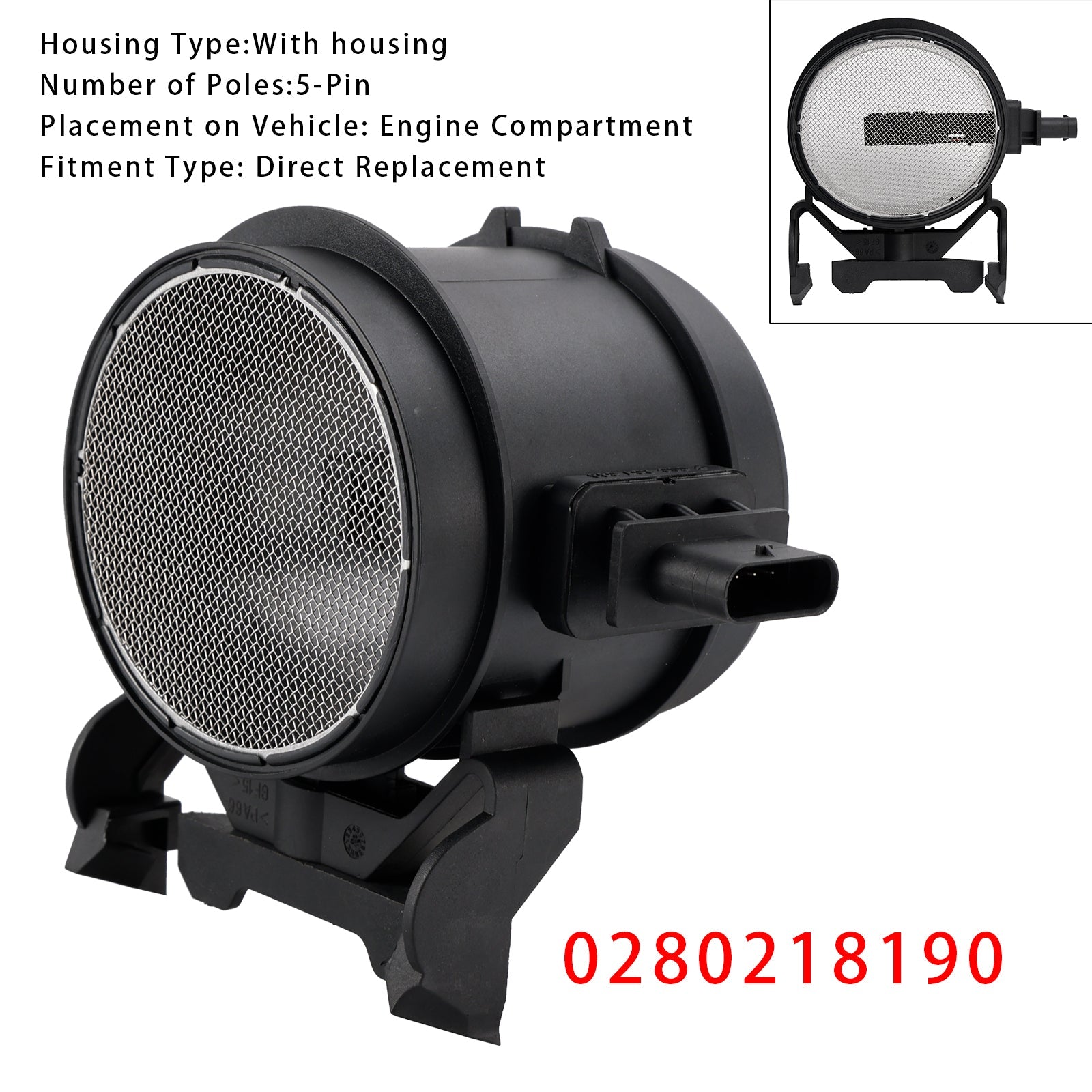 Mass Air Flow Meter Sensor For Mercedes-Benz E350 C300 ML350 0280218190