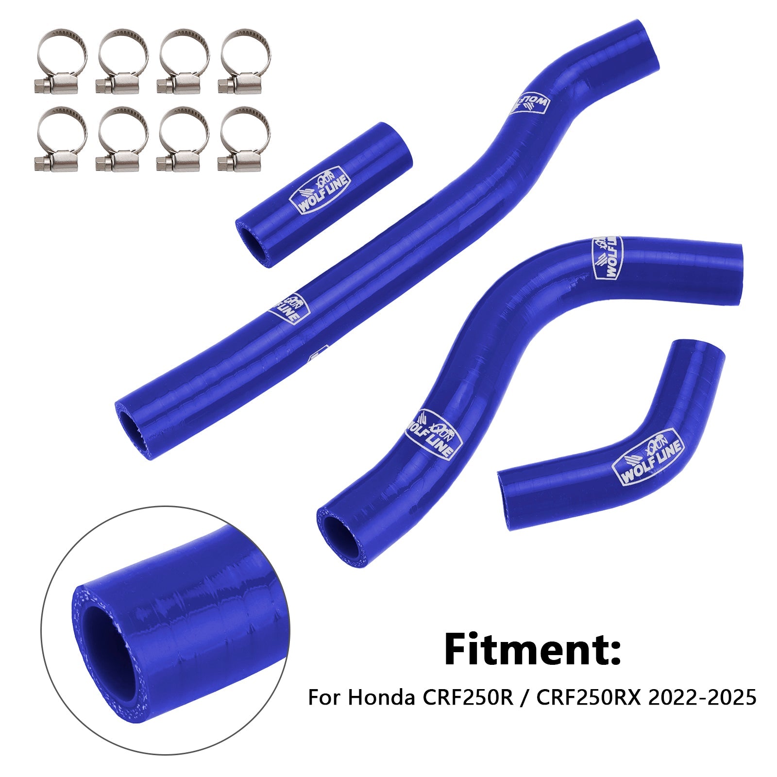 2022-2025 Honda CRF250R CRF250RX Silicone Radiator coolant Hose