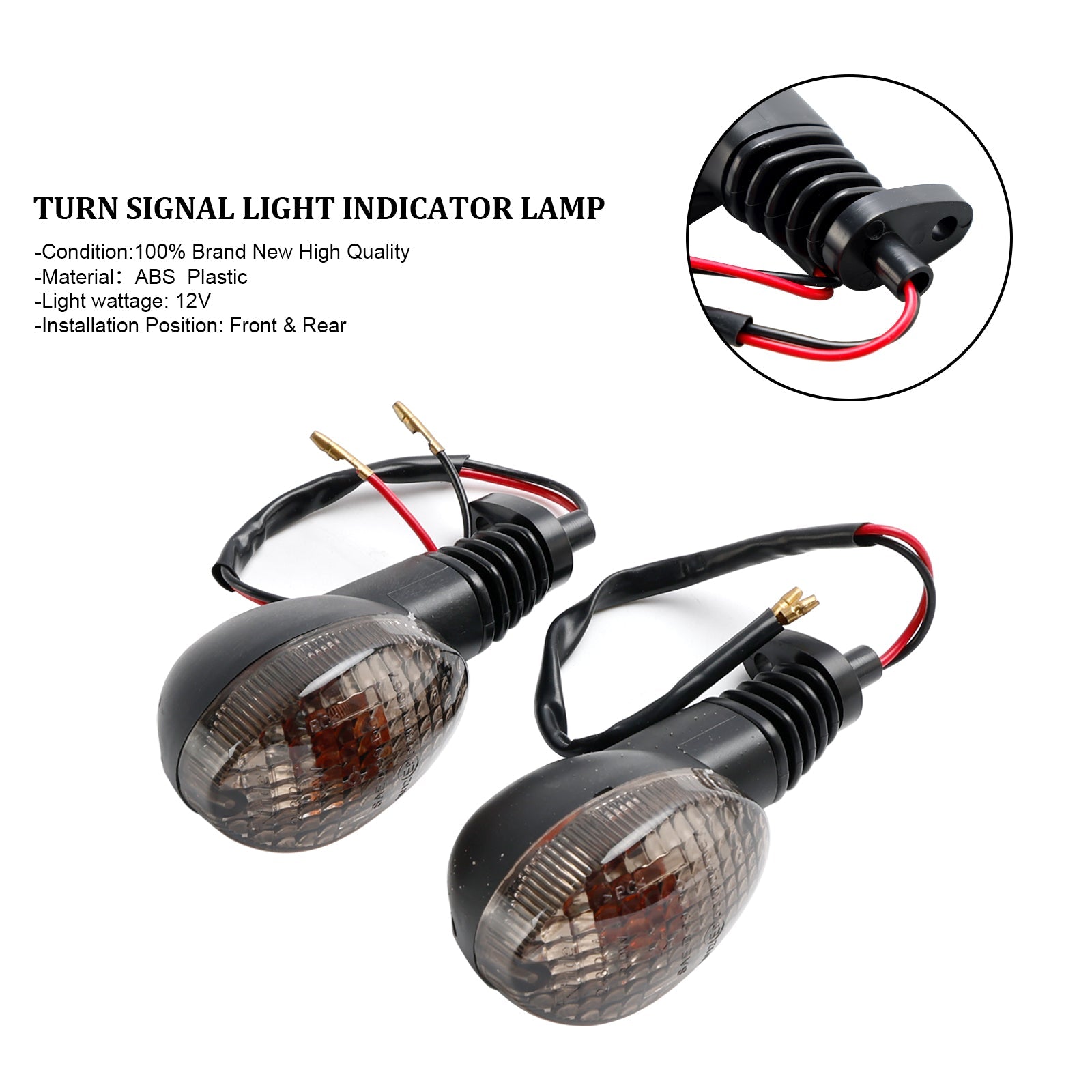 가와사키 닌자 250R KLX 125 150 250 300의 신호 표시등 표시 램프를 돌리십시오.